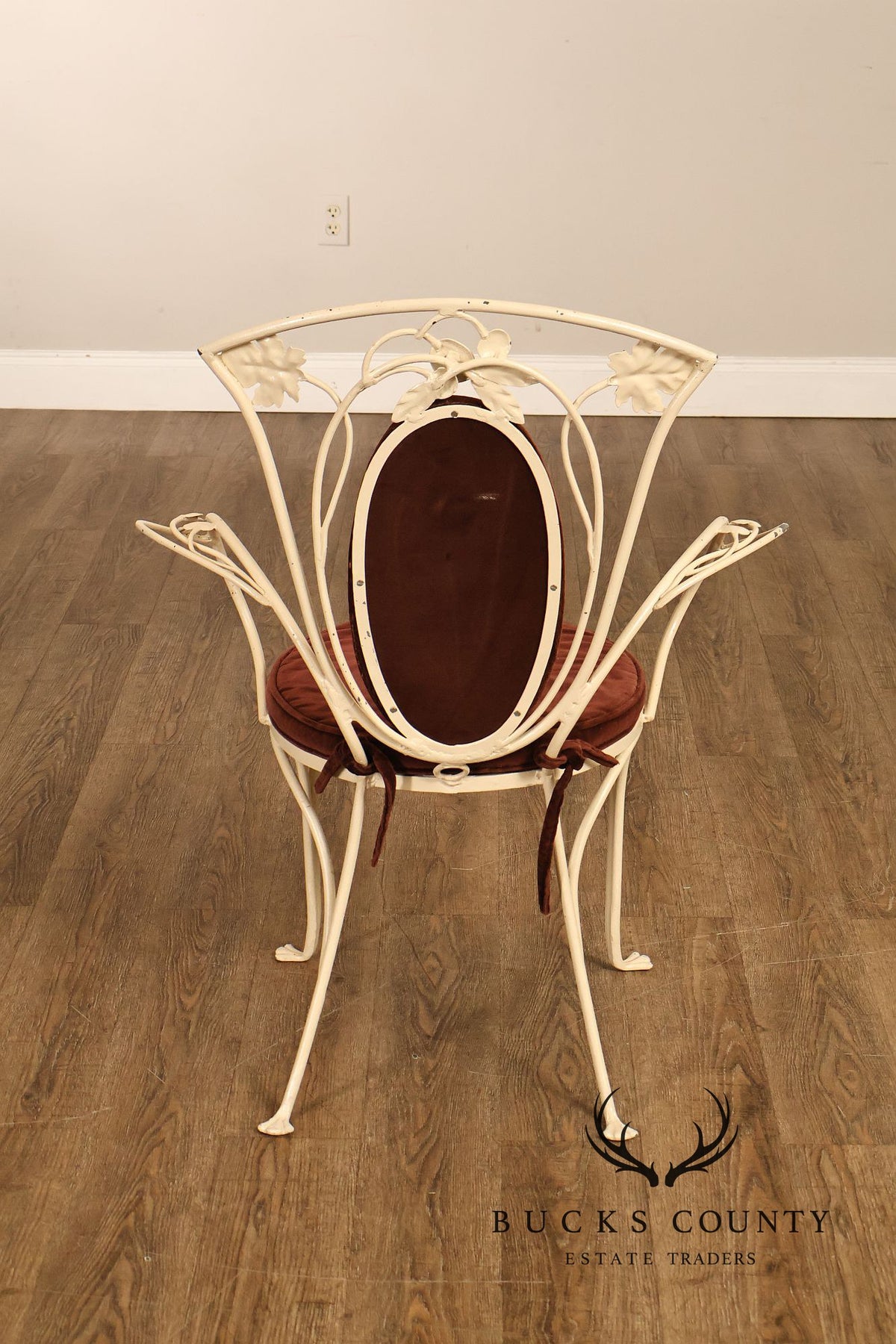 Salterini Mid Century Wrought Iron Fruit And Vine Set Of 6 Dining Chairs