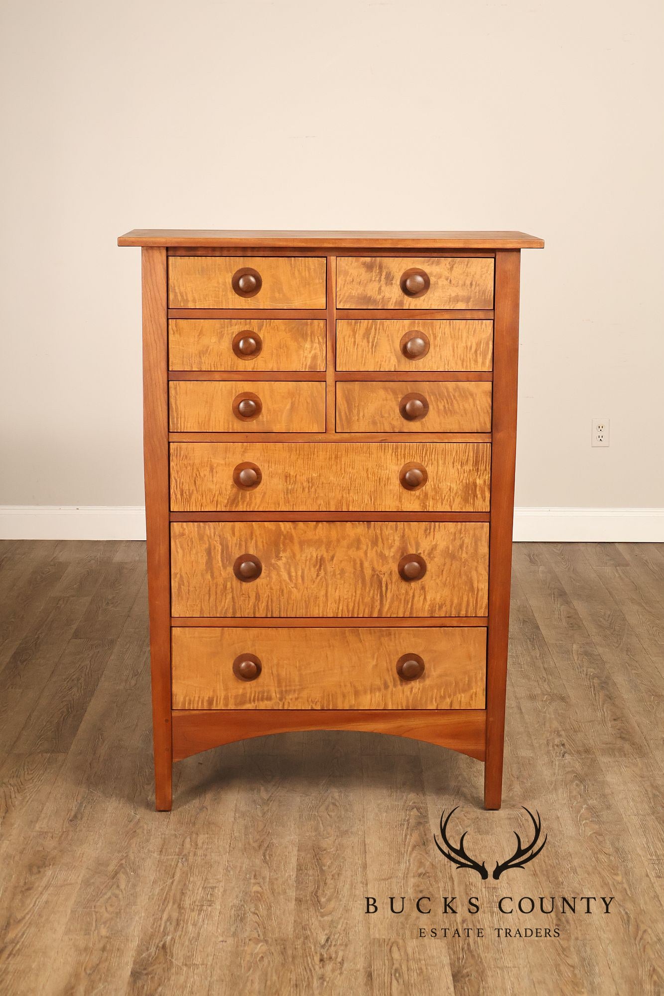 Stickley Mission Collection Harvey Ellis Cherry Nine-Drawer High Chest