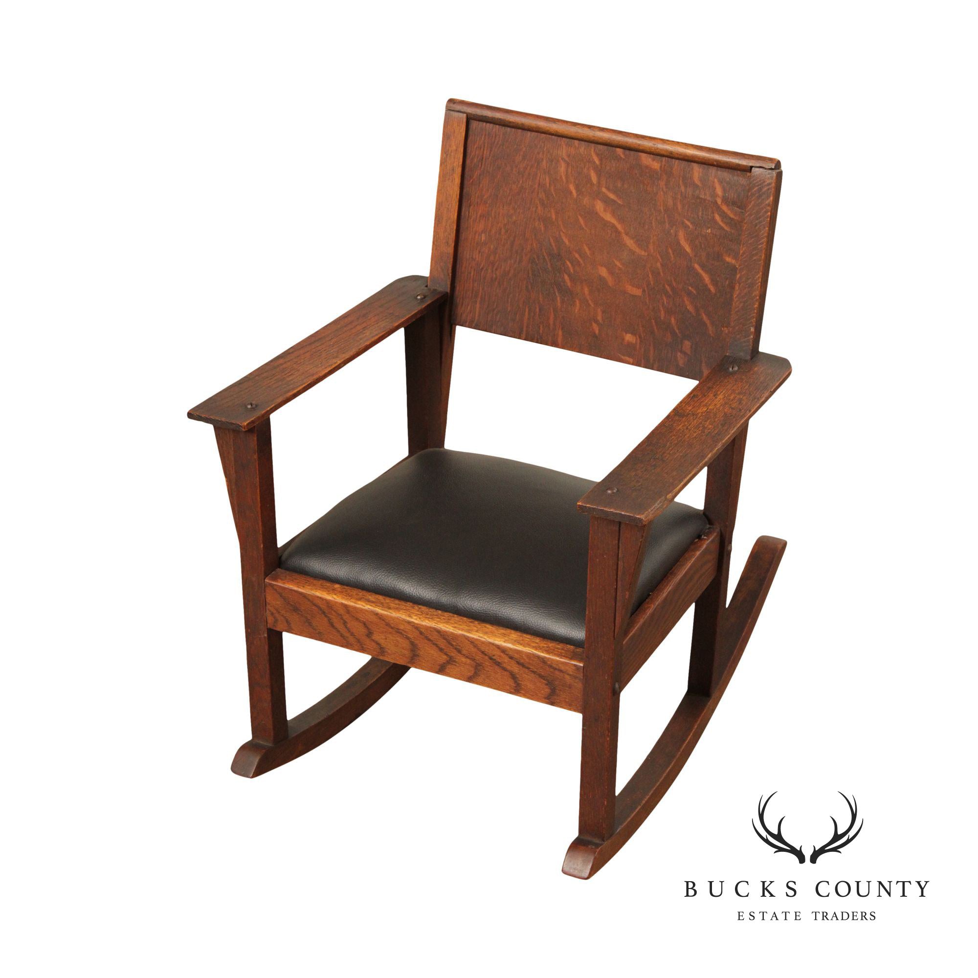 Antique Mission Oak Children's Rocking Chair