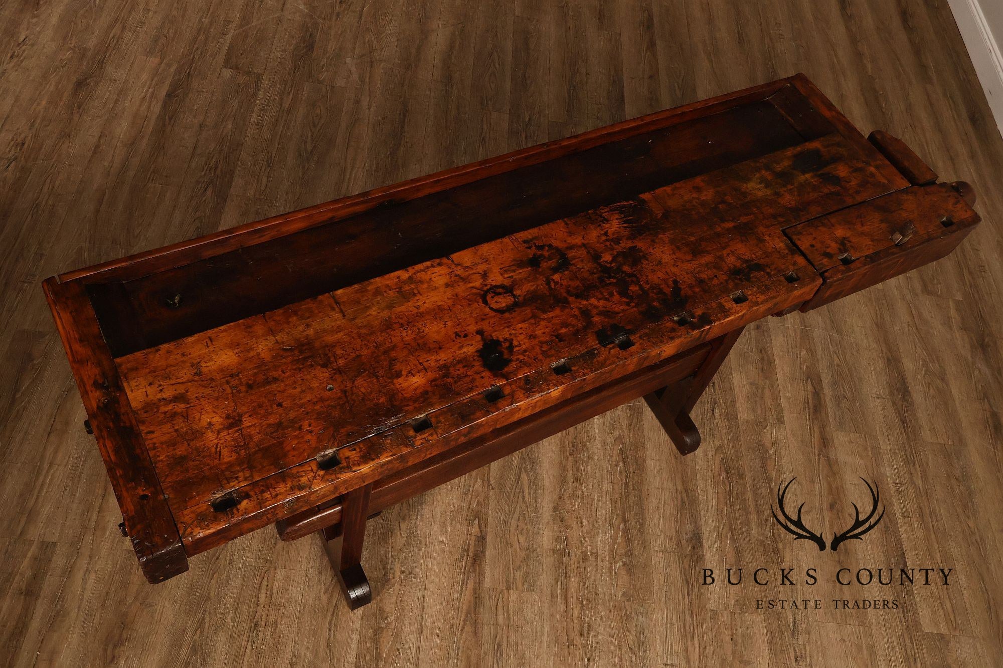 Antique Solid Wood Carpenter’s Workbench