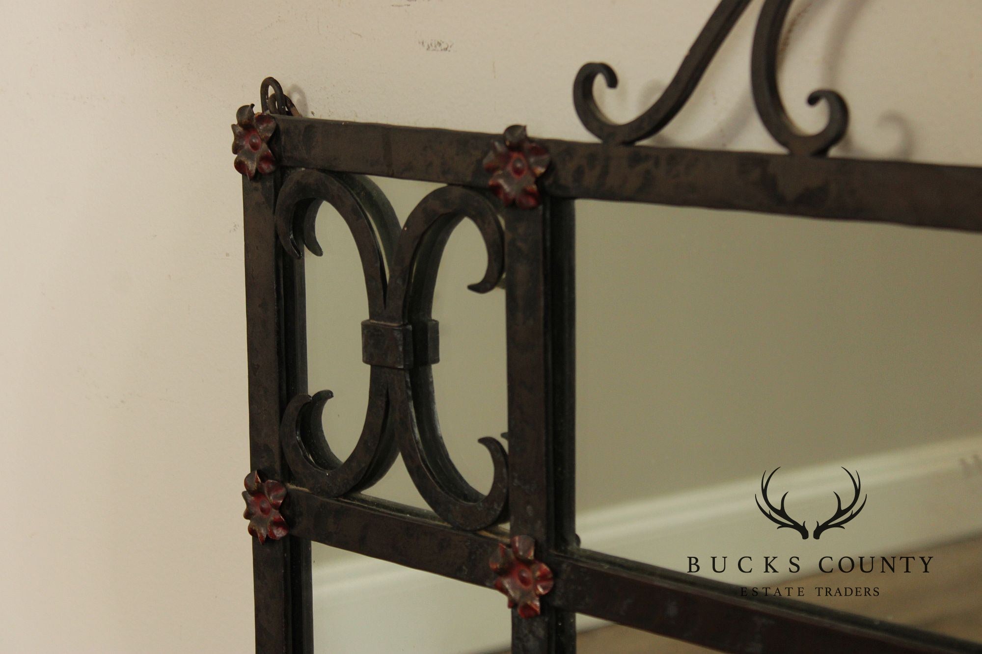 Spanish Colonial Style Wrought Iron Wall Mirror
