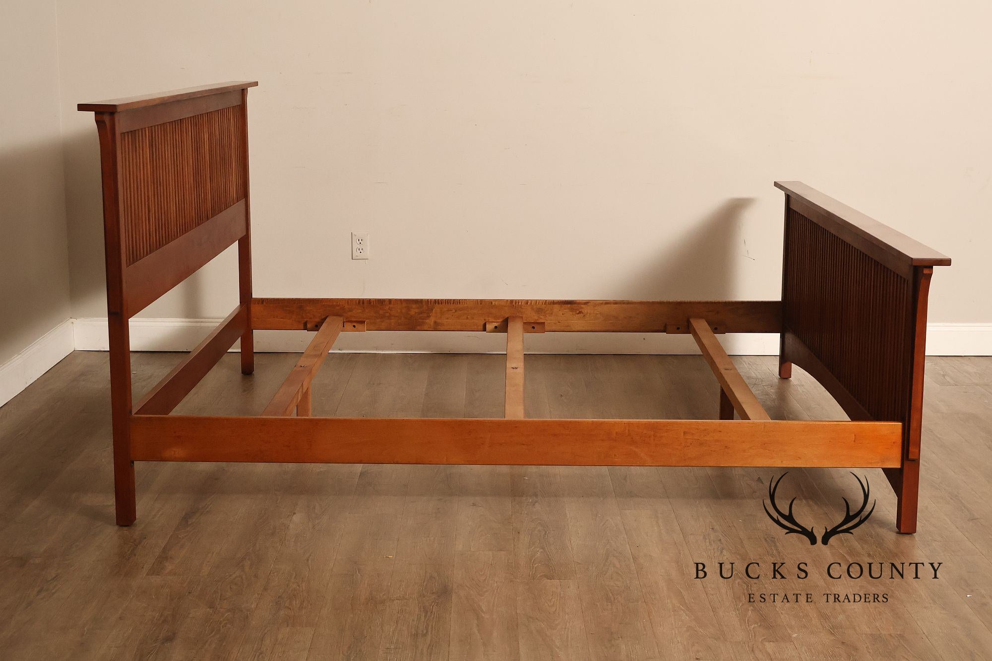 Stickley Mission Collection King Size Cherry Spindle Bed