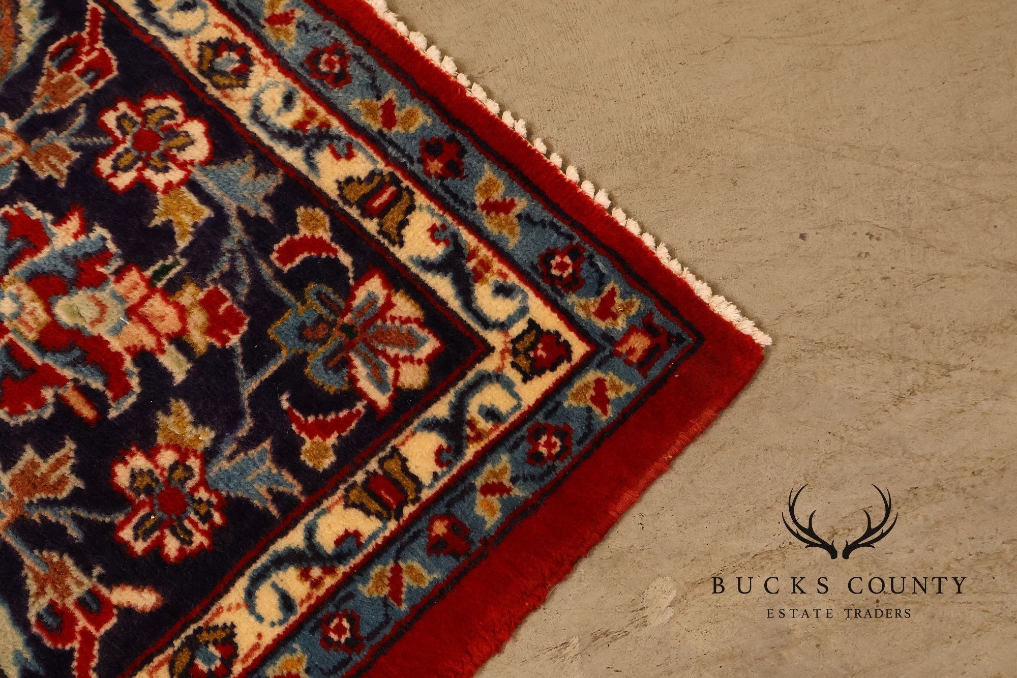 Hand Knotted Persian Style Vintage Wool Area Rug Red Field Floral Medallion