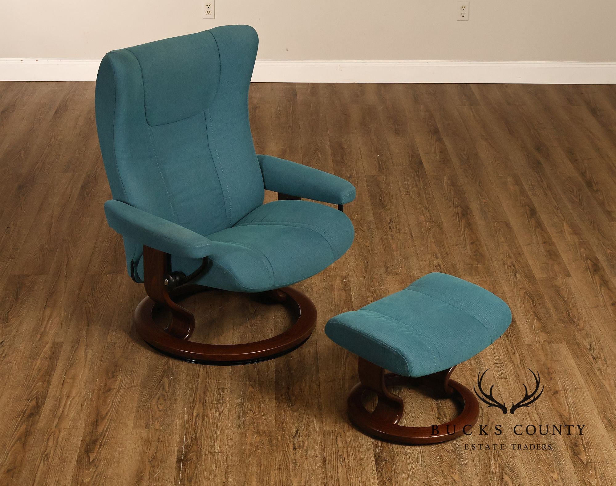 Ekornes Stressless Reclining Wing Chair and Ottoman