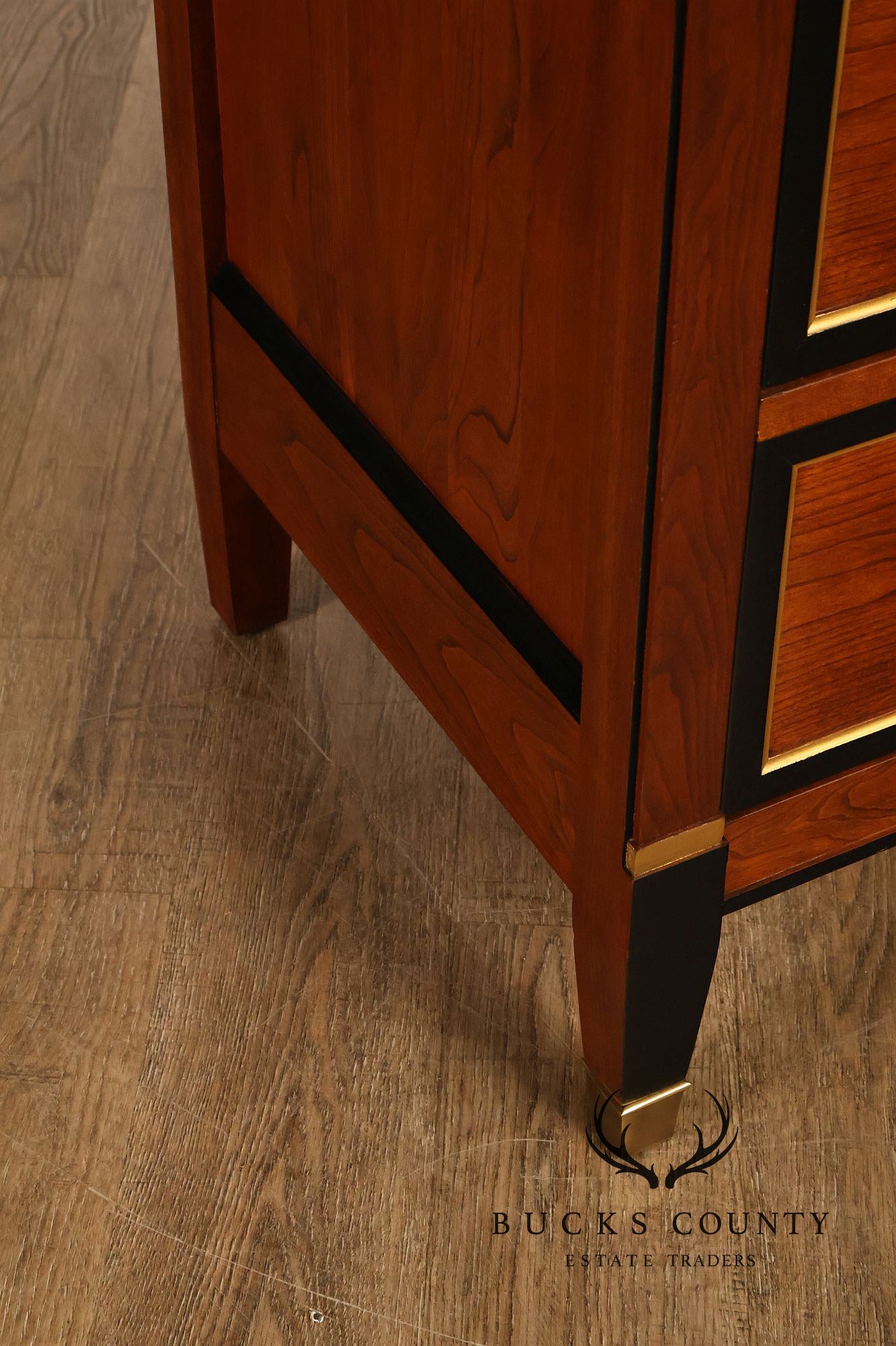 Stickley Directore Style Cherry And Ebonized Chest Of Drawers
