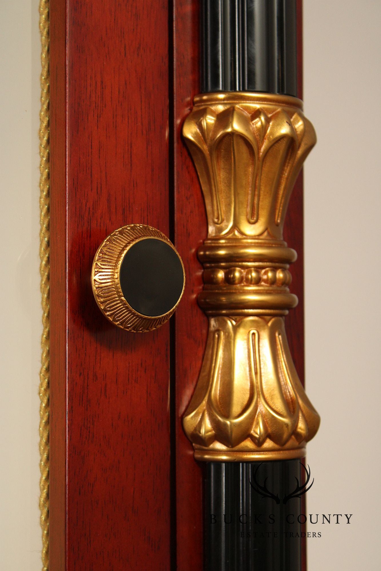 Regency Style Mahogany And Ebonized Pair Of Display Cabinets By Infinity Gigasso