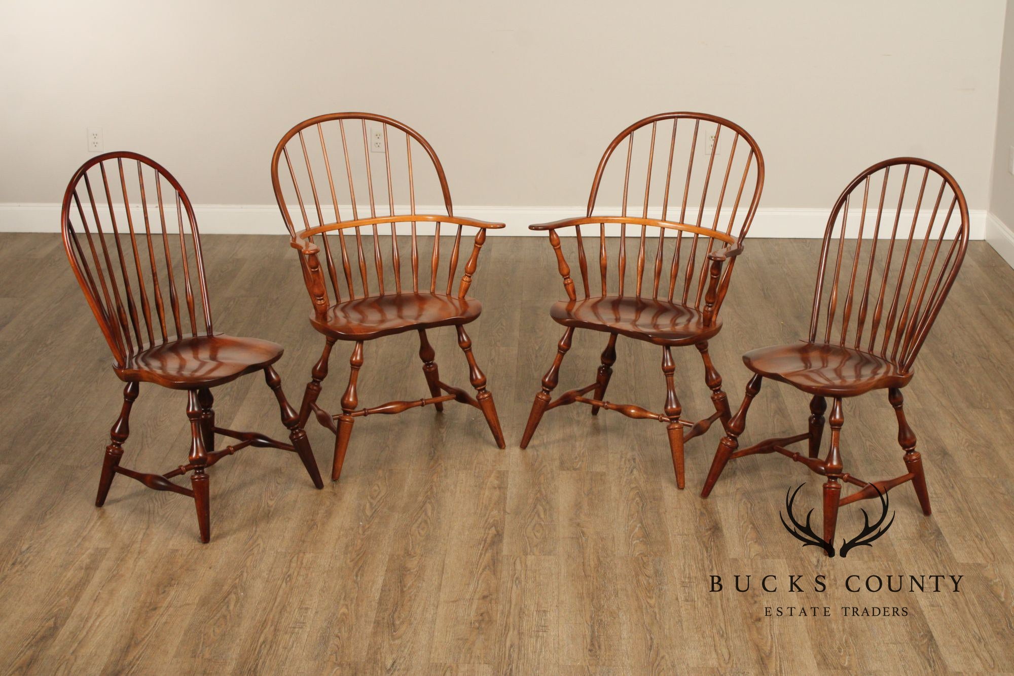 Nichols & Stone Vintage Set of Four Windsor Dining Chairs