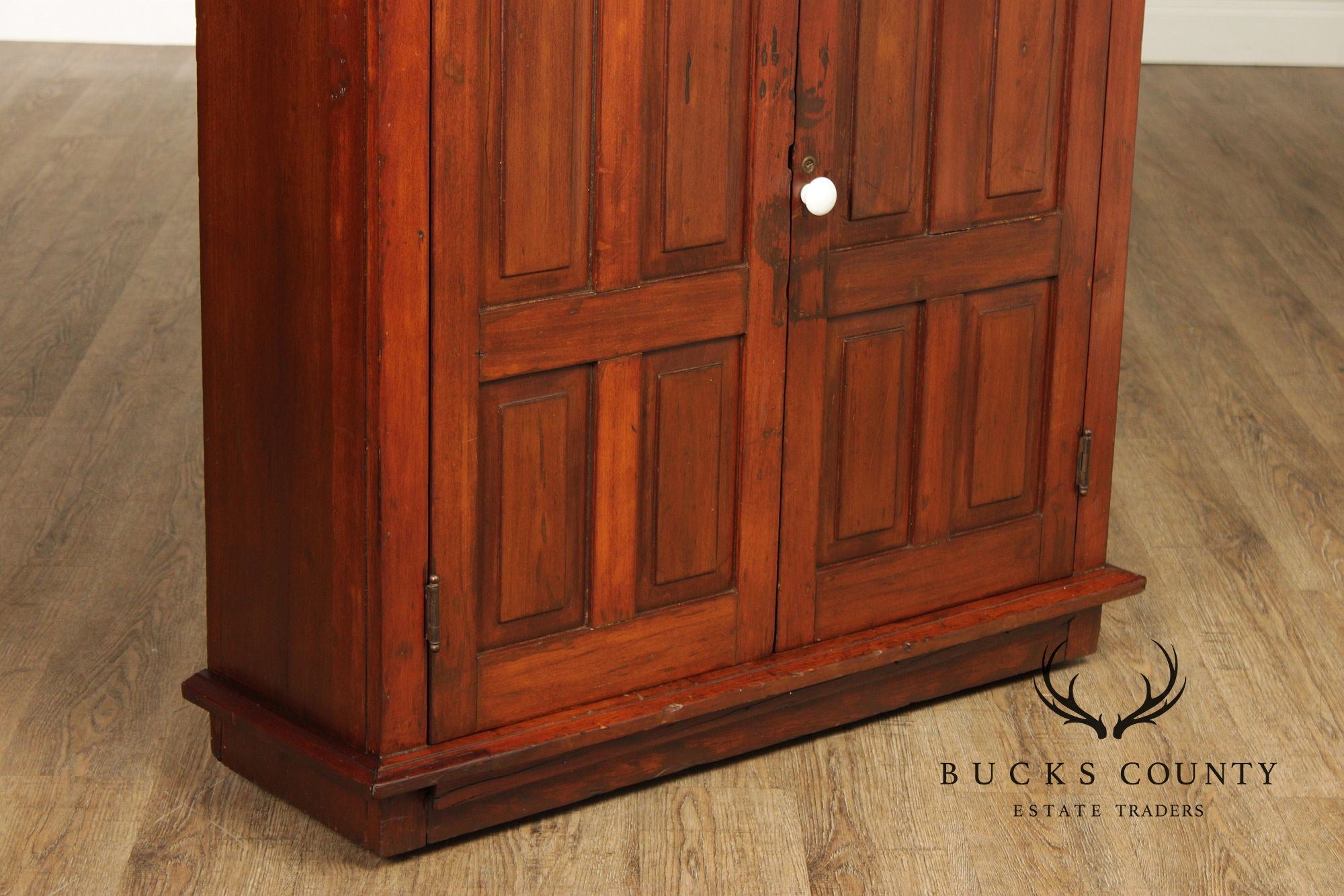 Antique Country Pine Two Door Pantry Cupboard