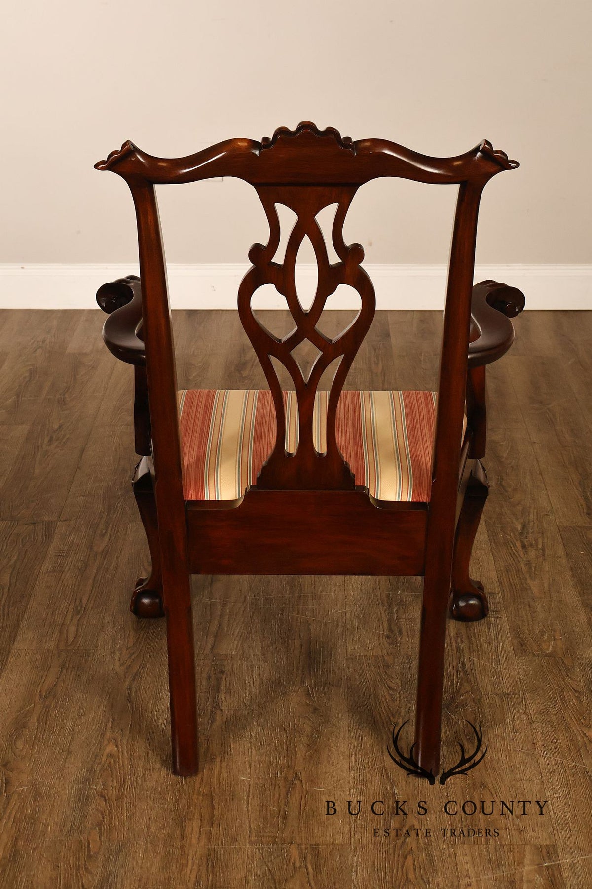 Henkel Harris Set Of Eight Chippendale Mahogany Dining Chairs