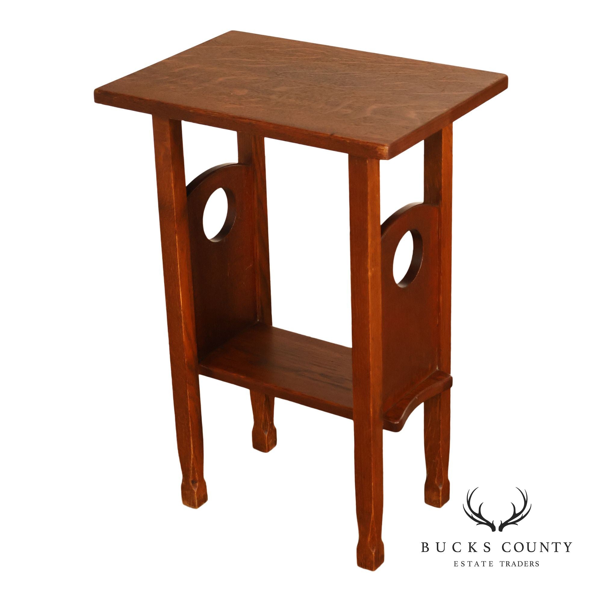 Antique Arts And Crafts Mission Oak Imperial Stand