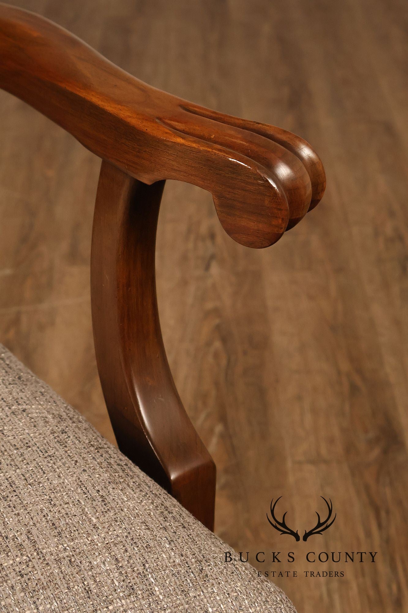 Queen Anne Style Set Of Six Cherry Dining Chairs