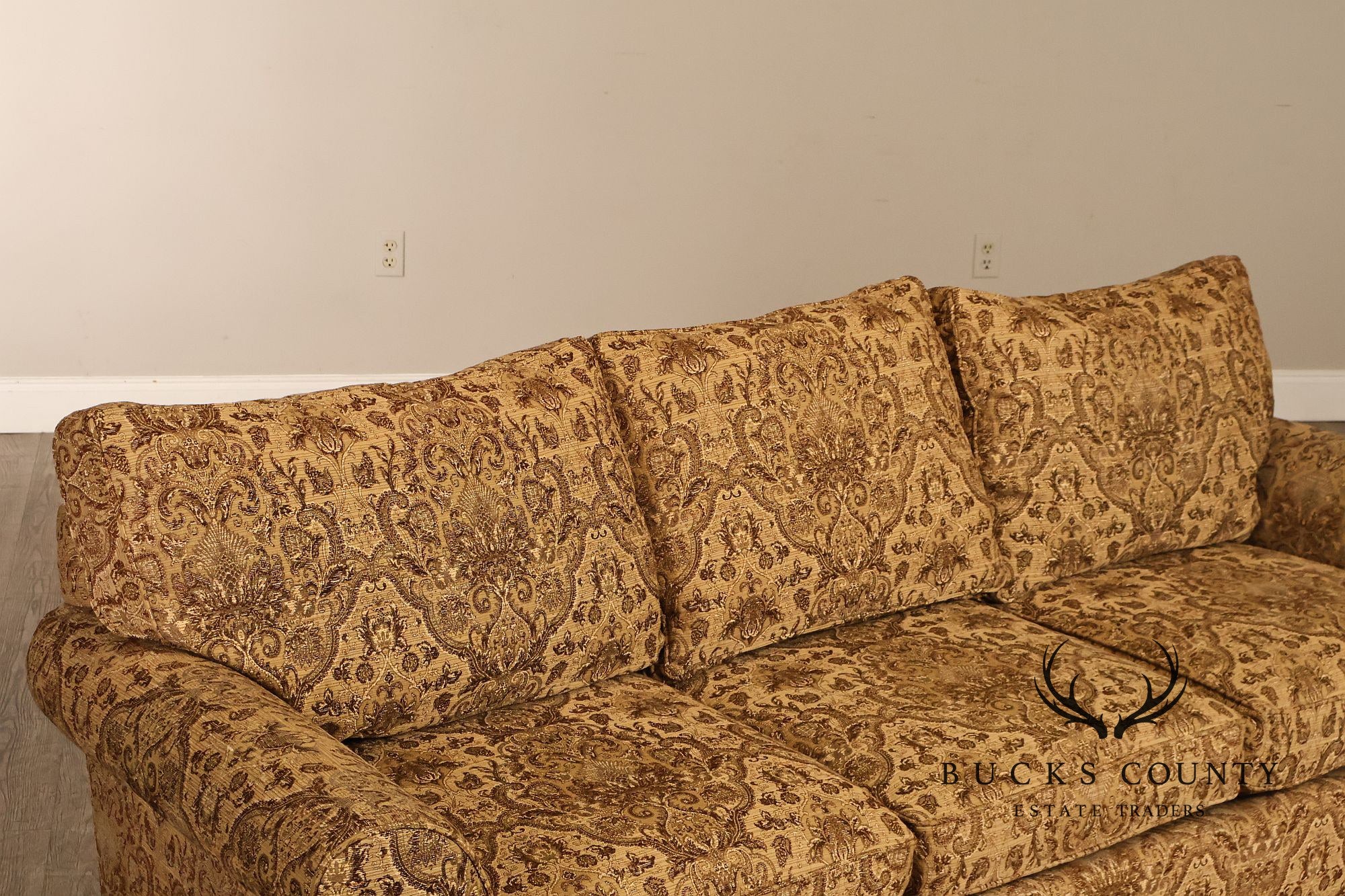 Stickley Fine Upholstery Traditional Three Cushion Sofa