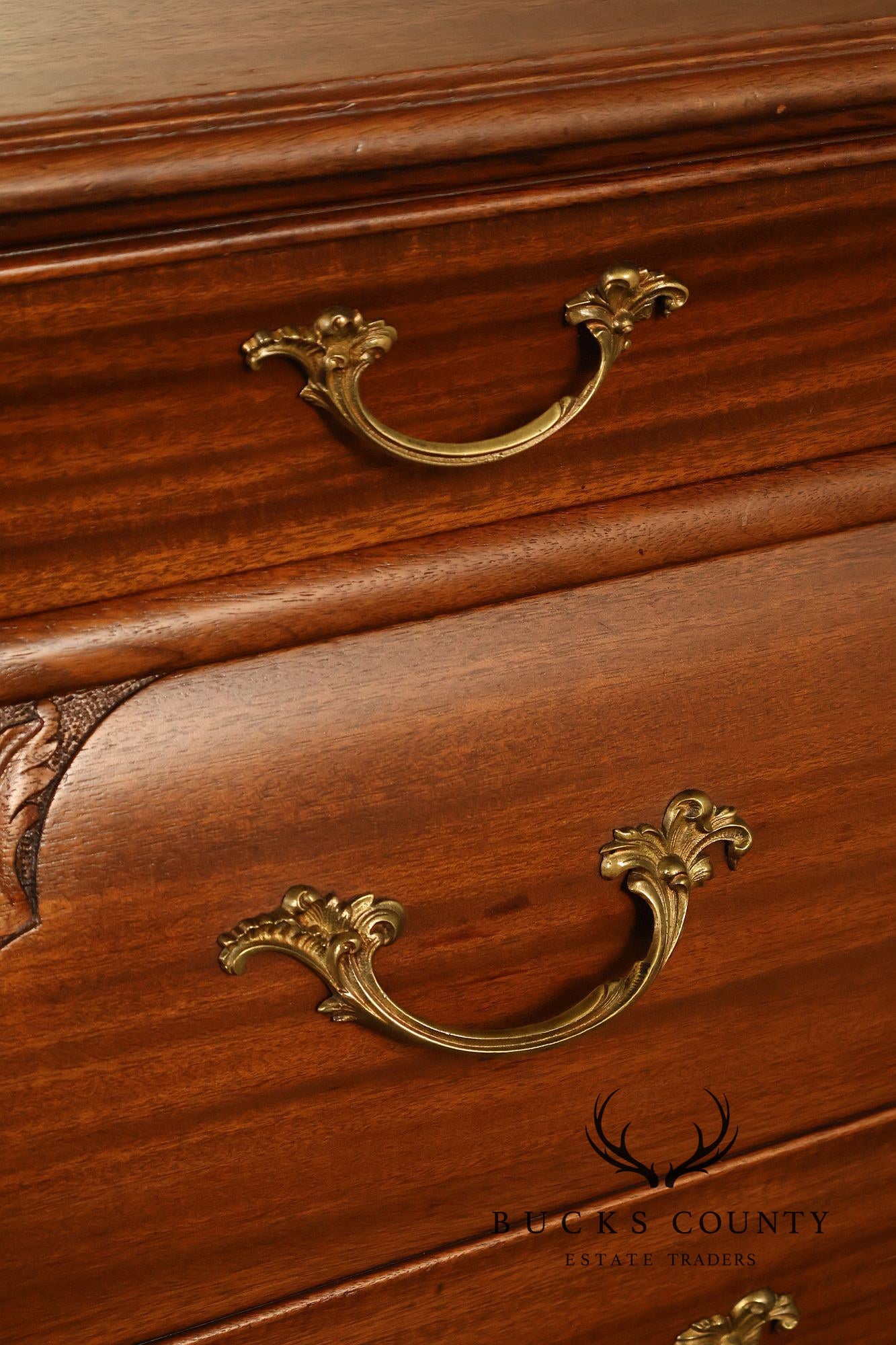 Antique R. J. Horner Carved Mahogany Dresser With Mirror