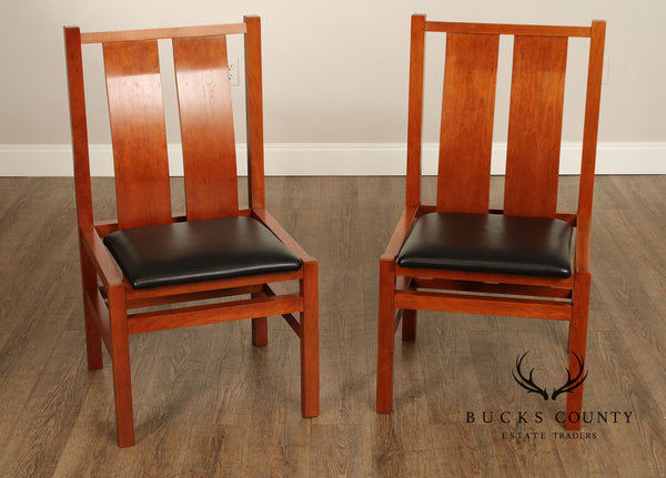 Thomas Moser Studio Crafted Pair of  Cherry Slat Back Side Chairs