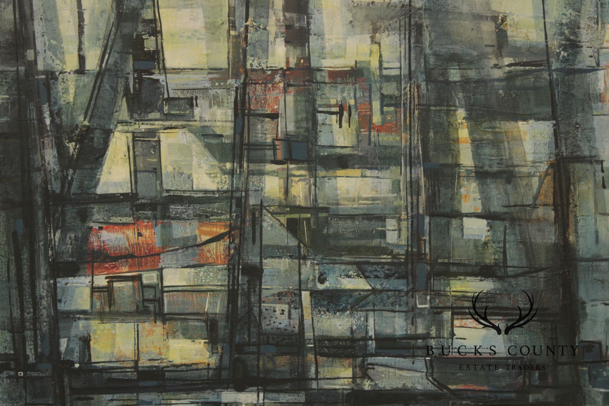 Mervyn Woodrow Modernist Oil Painting