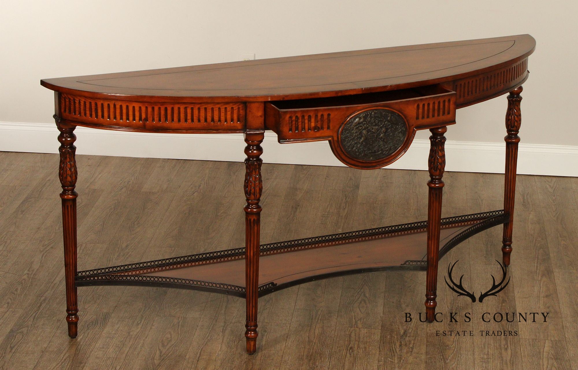 Theodore Alexander Two-Tier Demilune Console