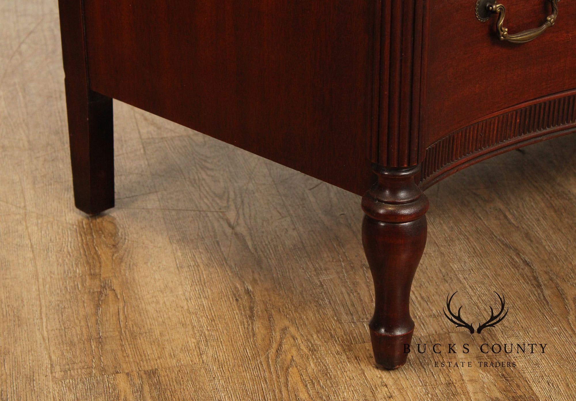 1940's Vintage Mahogany Serpentine Chest of Drawers