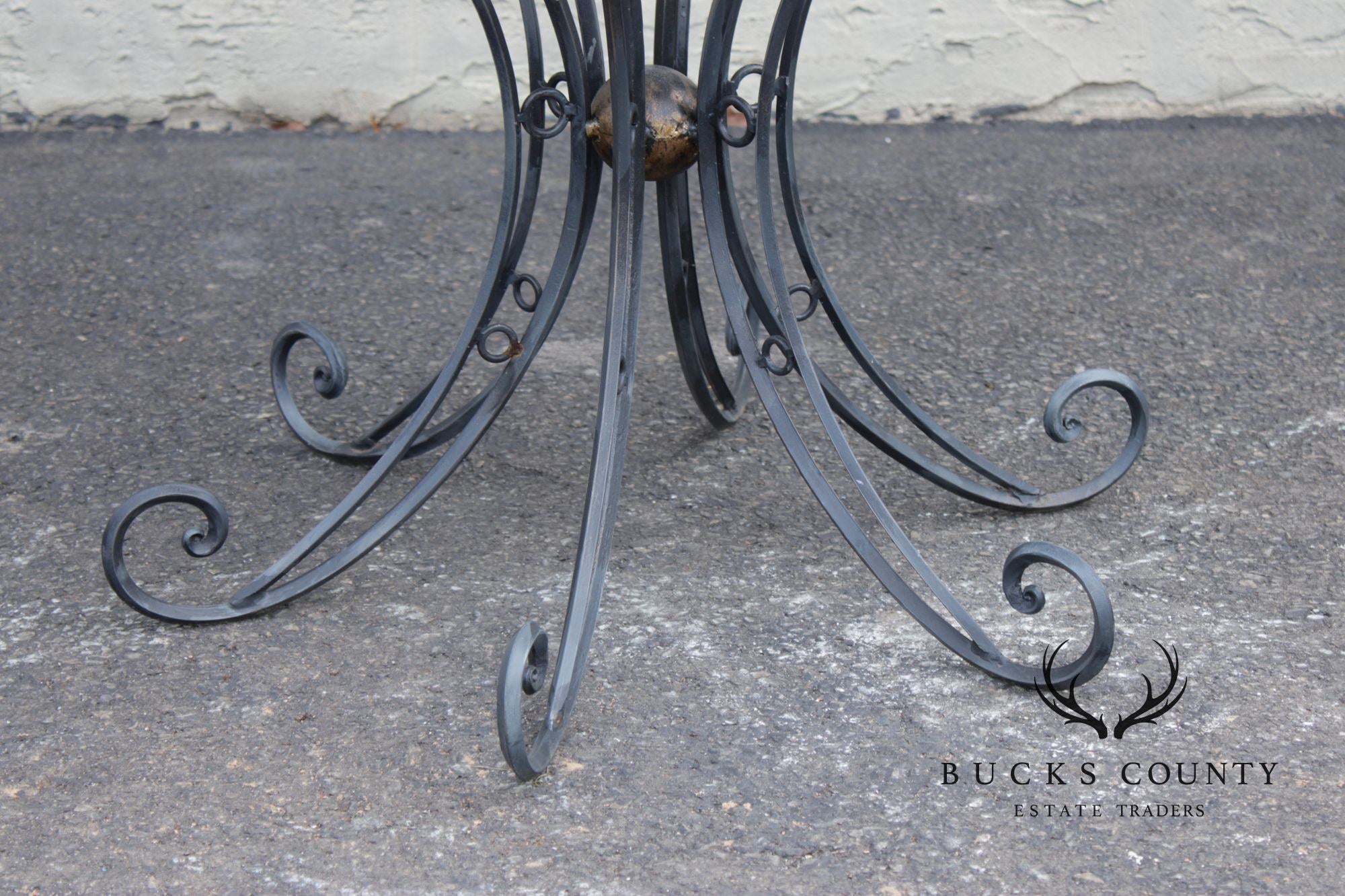 Vintage Wrought Iron Garden Bird Cage On Stand