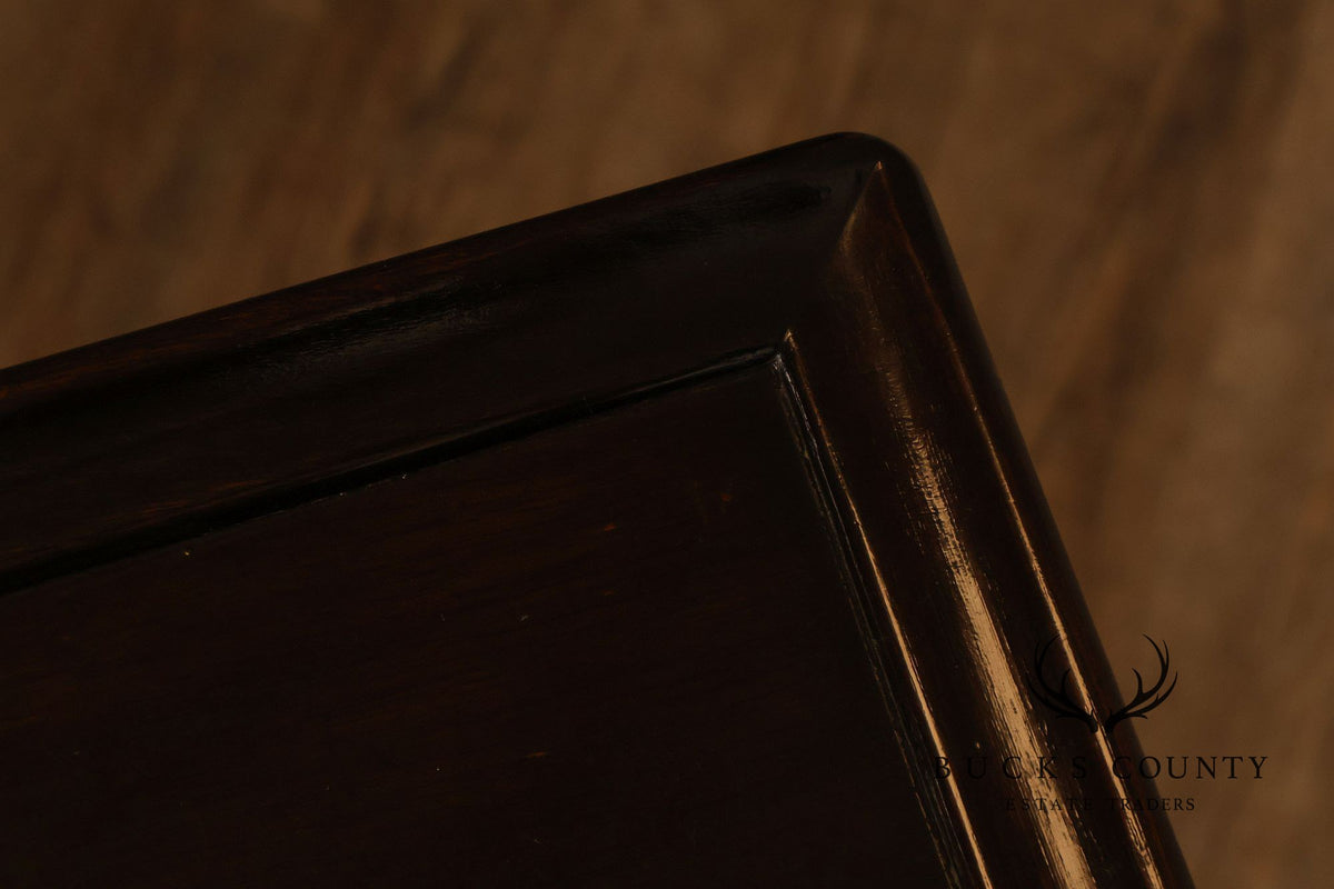 Narrow Irish Georgian Style Carved Mahogany Console Table