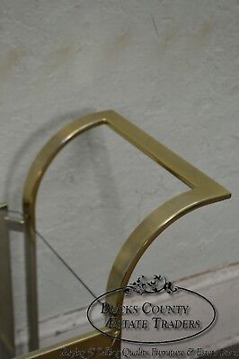 Mid Century Modern Brass & Glass Contemporary Serving Cart