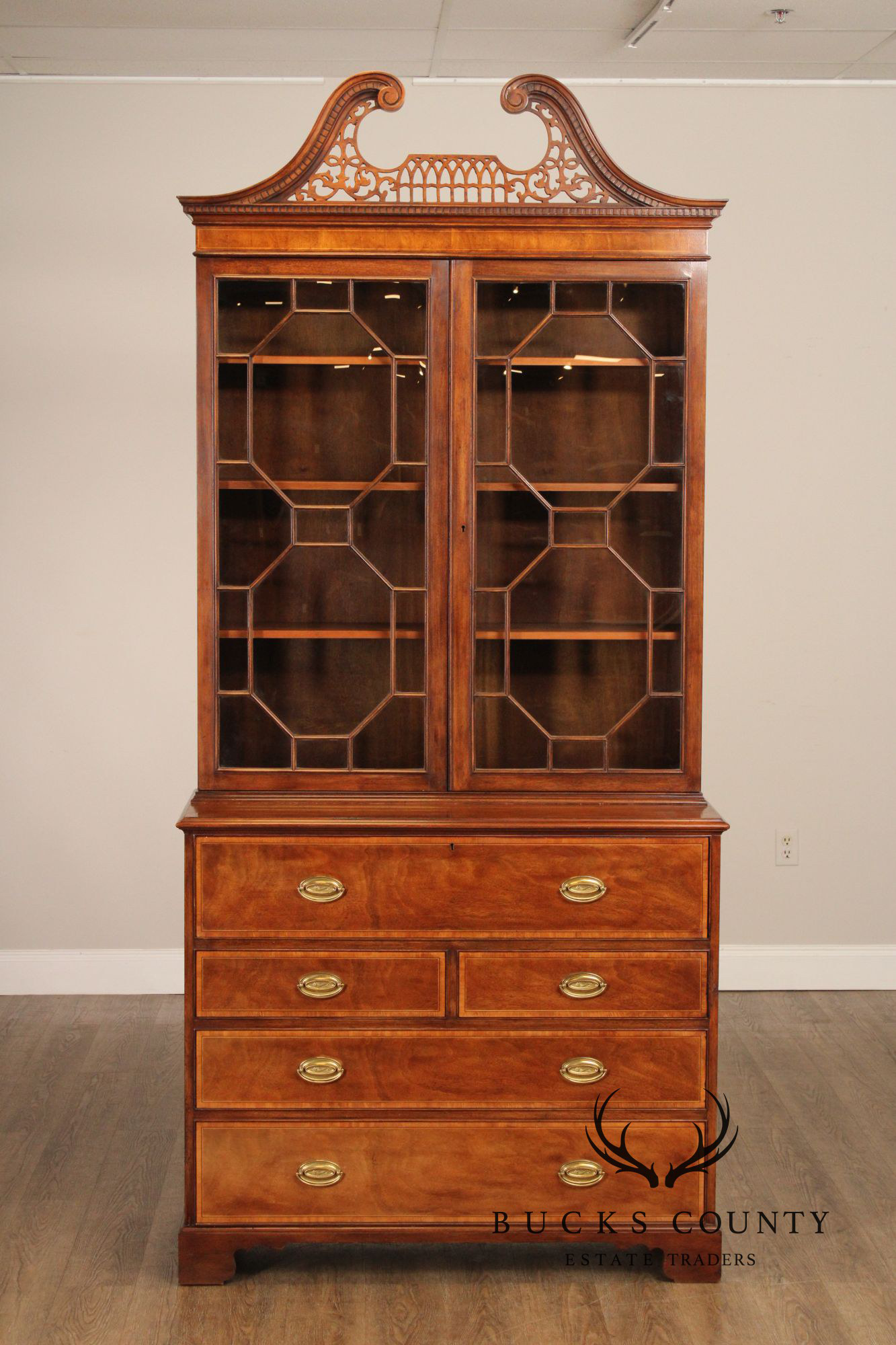Baker Collector's Edition Vintage Mahogany Secretary Bookcase