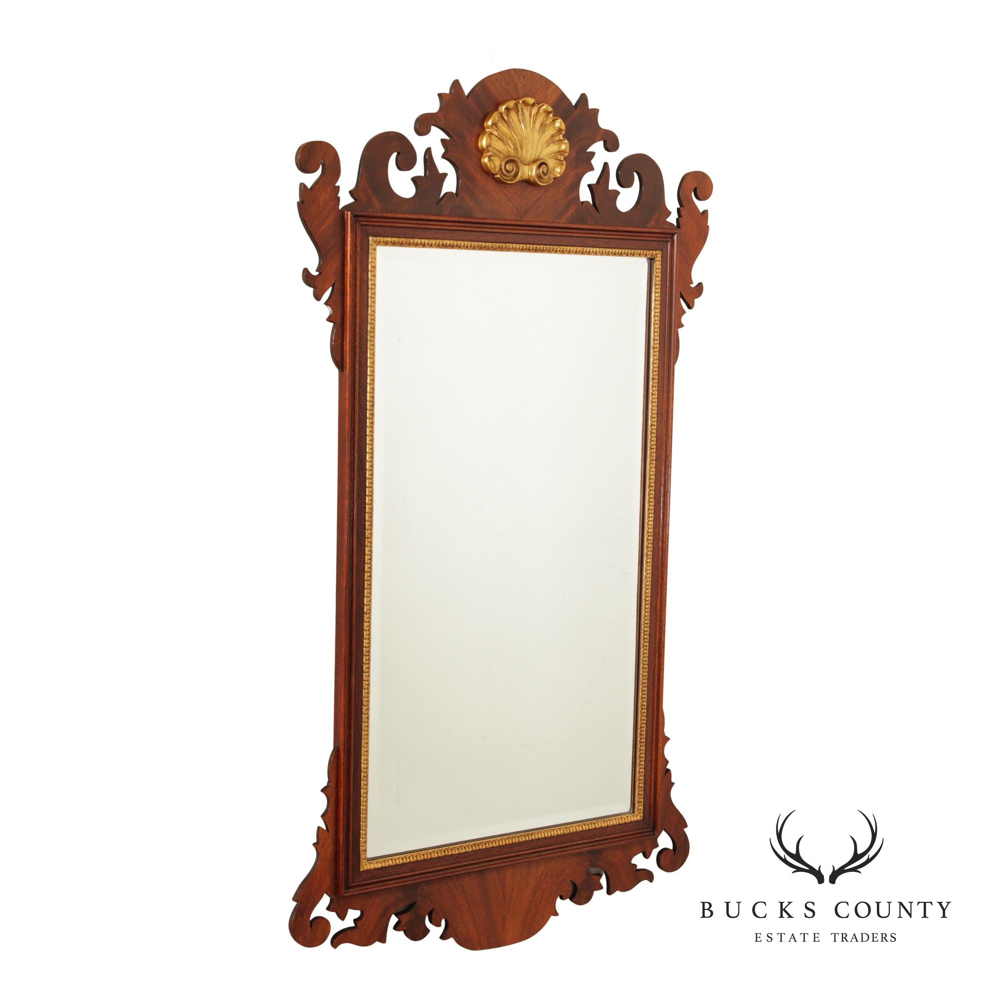 Henkel Harris Chippendale Style Mahogany Wall Mirror