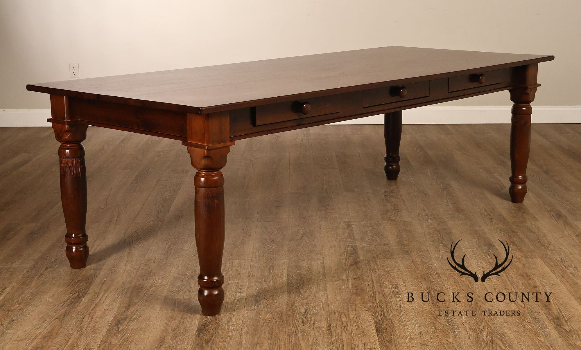 Farmhouse Style Large 8 Foot Pine Dining Table