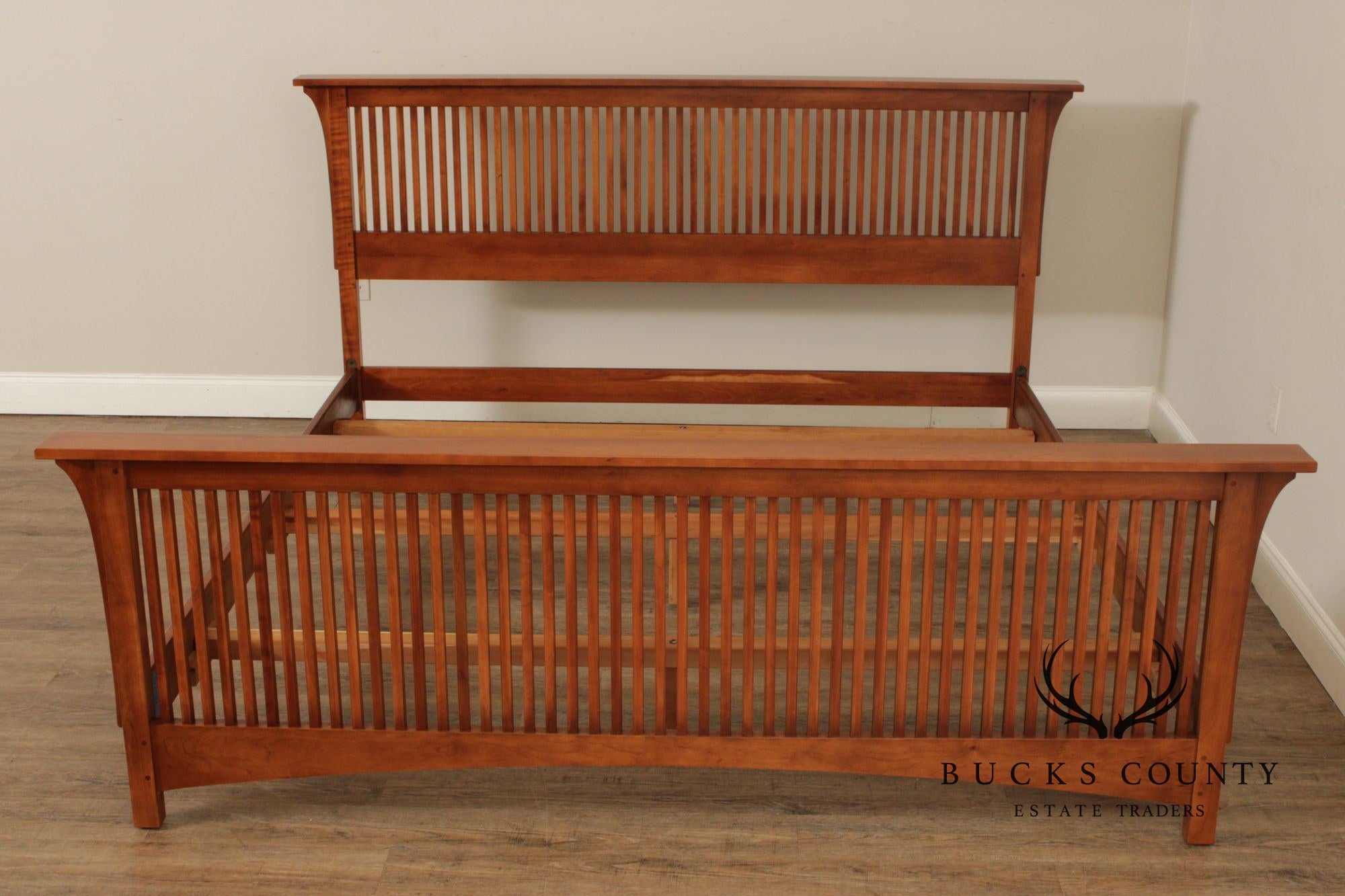 Stickley Mission Collection Cherry King Spindle Bed