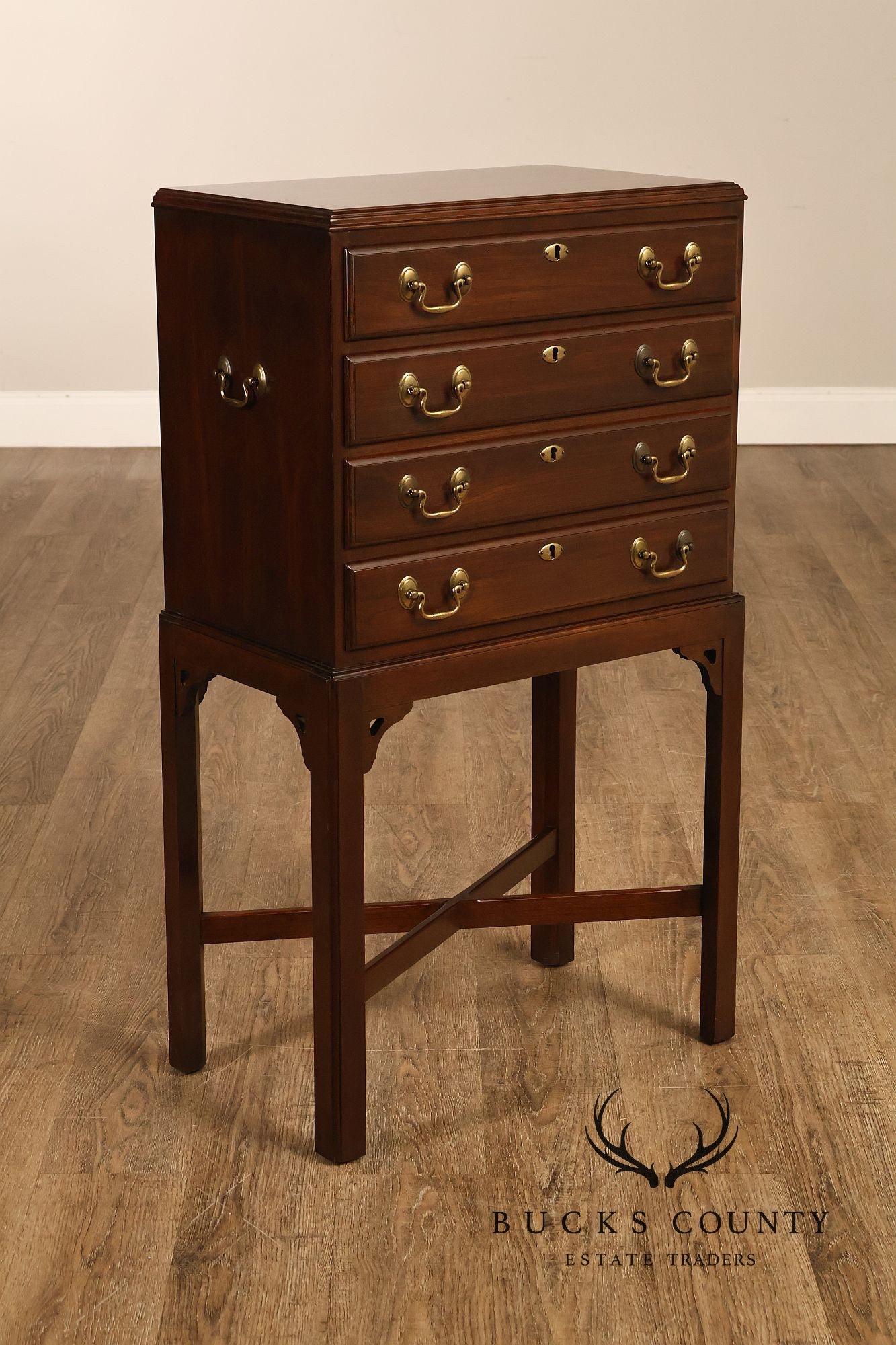 Ethan Allen 'Georgian Court' Cherry Silver Chest