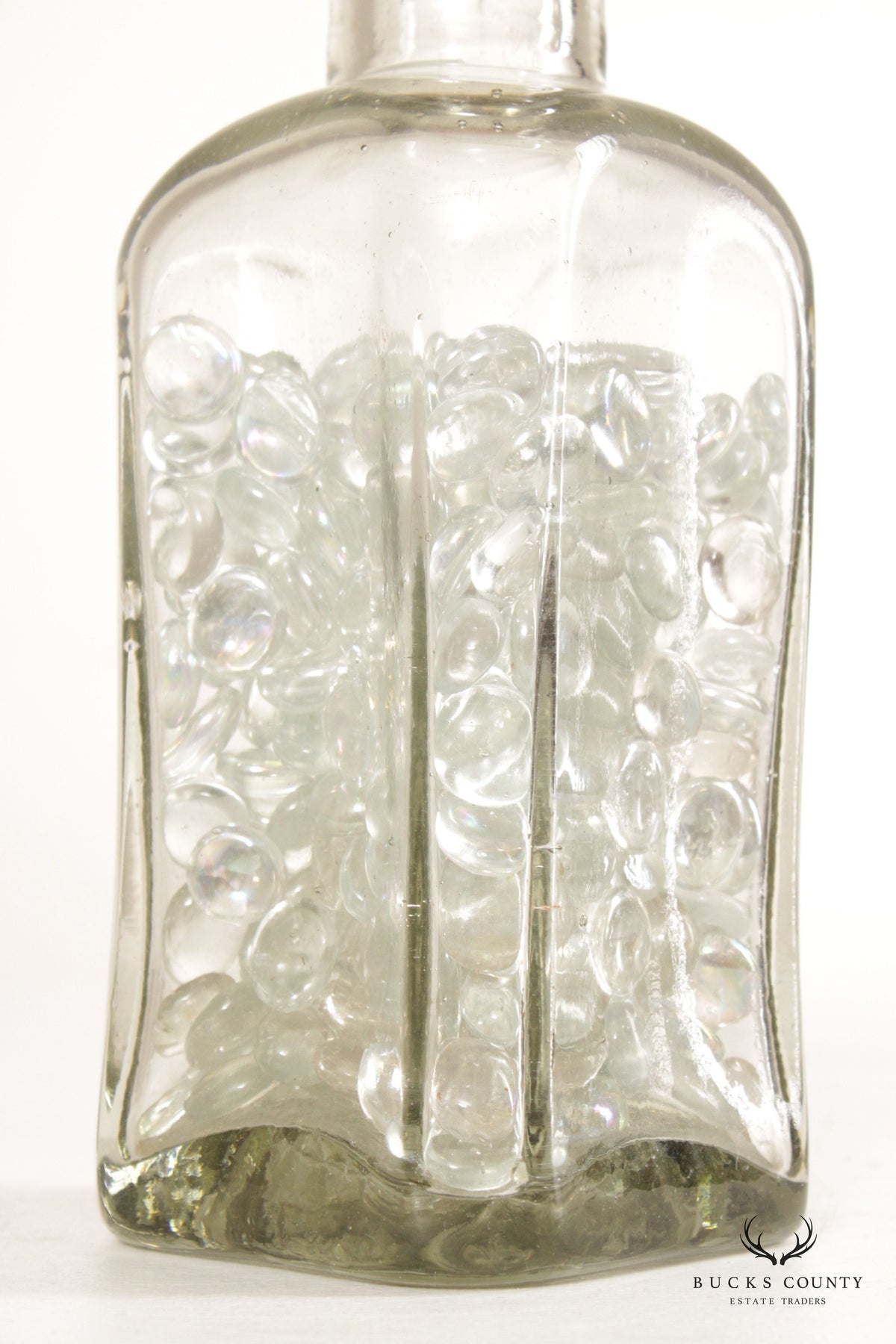 Mexican Vintage Blown Glass Stoppered Bottle or Decanter
