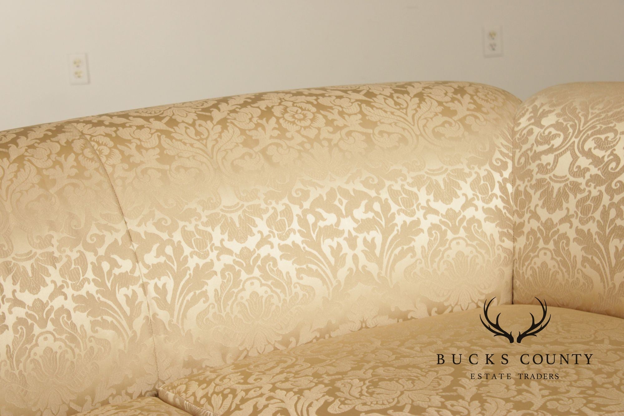Quality Damask Upholstered Loveseat