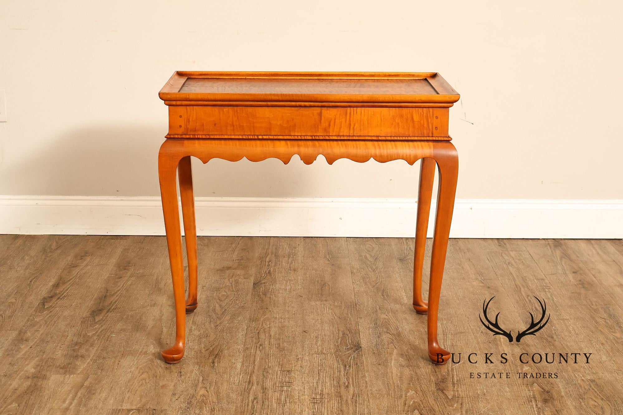 Eldred Wheeler Queen Anne Style Tiger Maple Tea Table