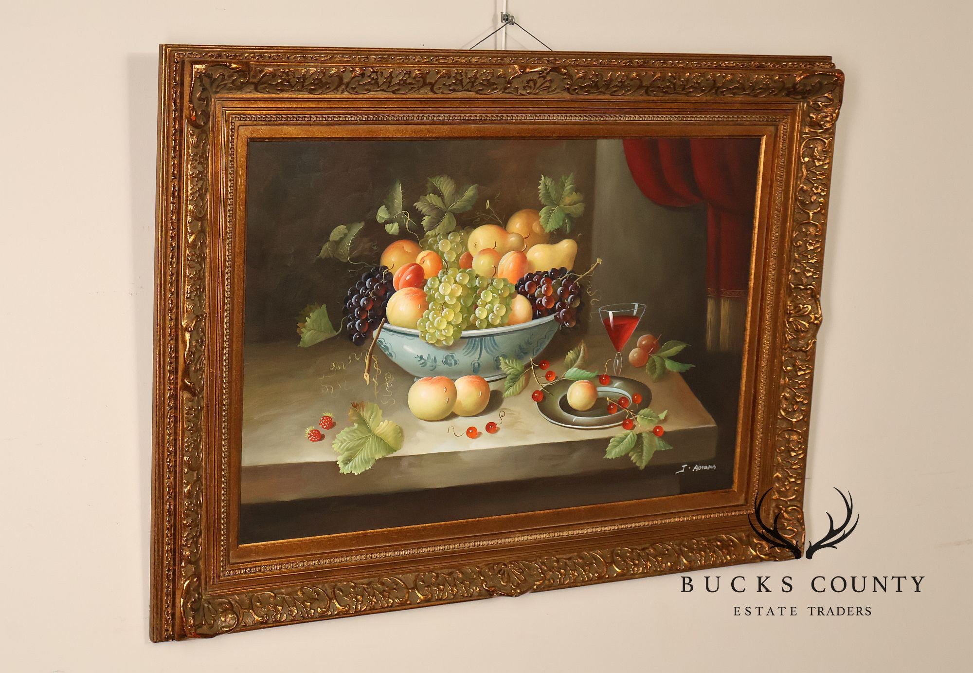 J. Abrams Still-Life Painting of Fruit