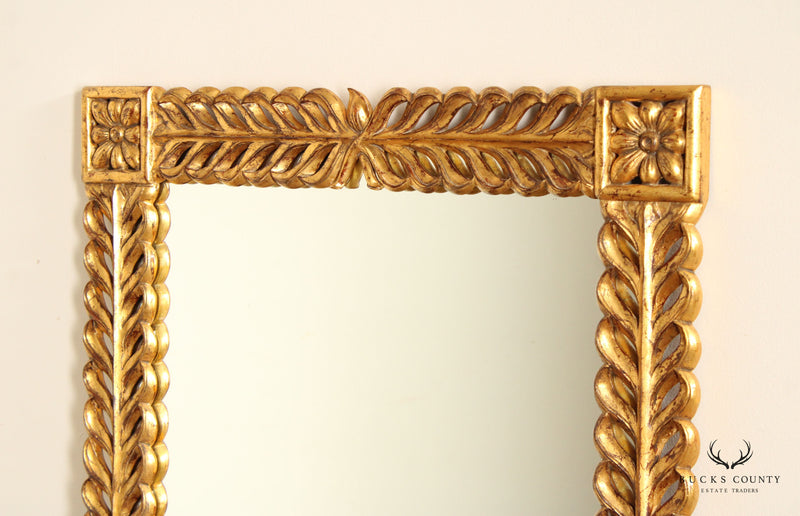 Harrison & Gil Dauphine Gilt Wood Carved Over Mantle Wall Mirror