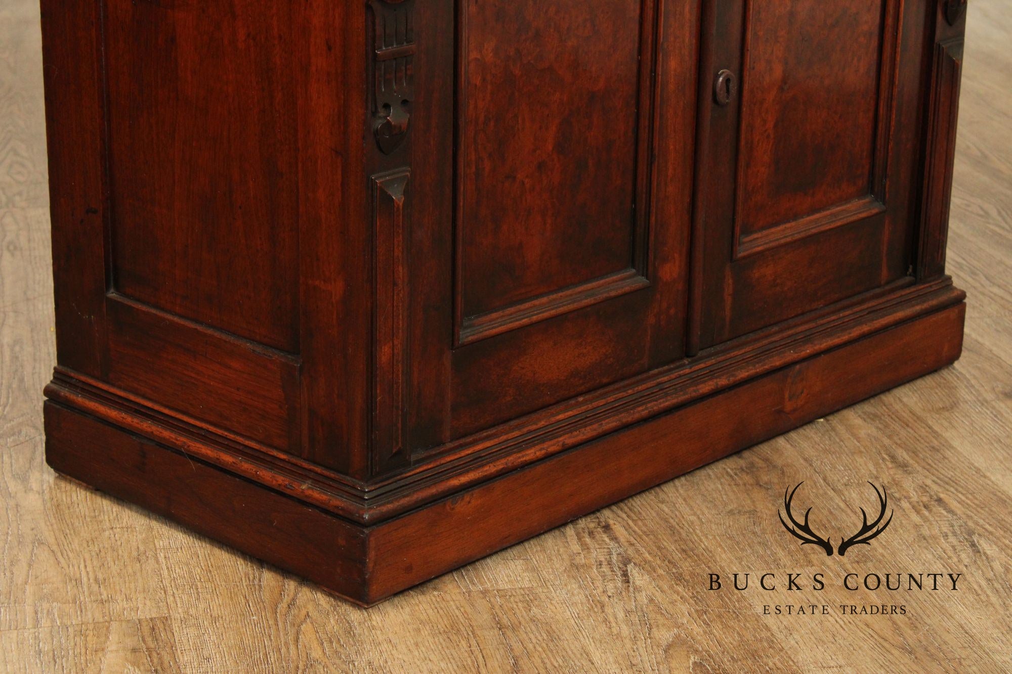 Antique Renaissance Revival Carved Walnut Drop-Front Desk