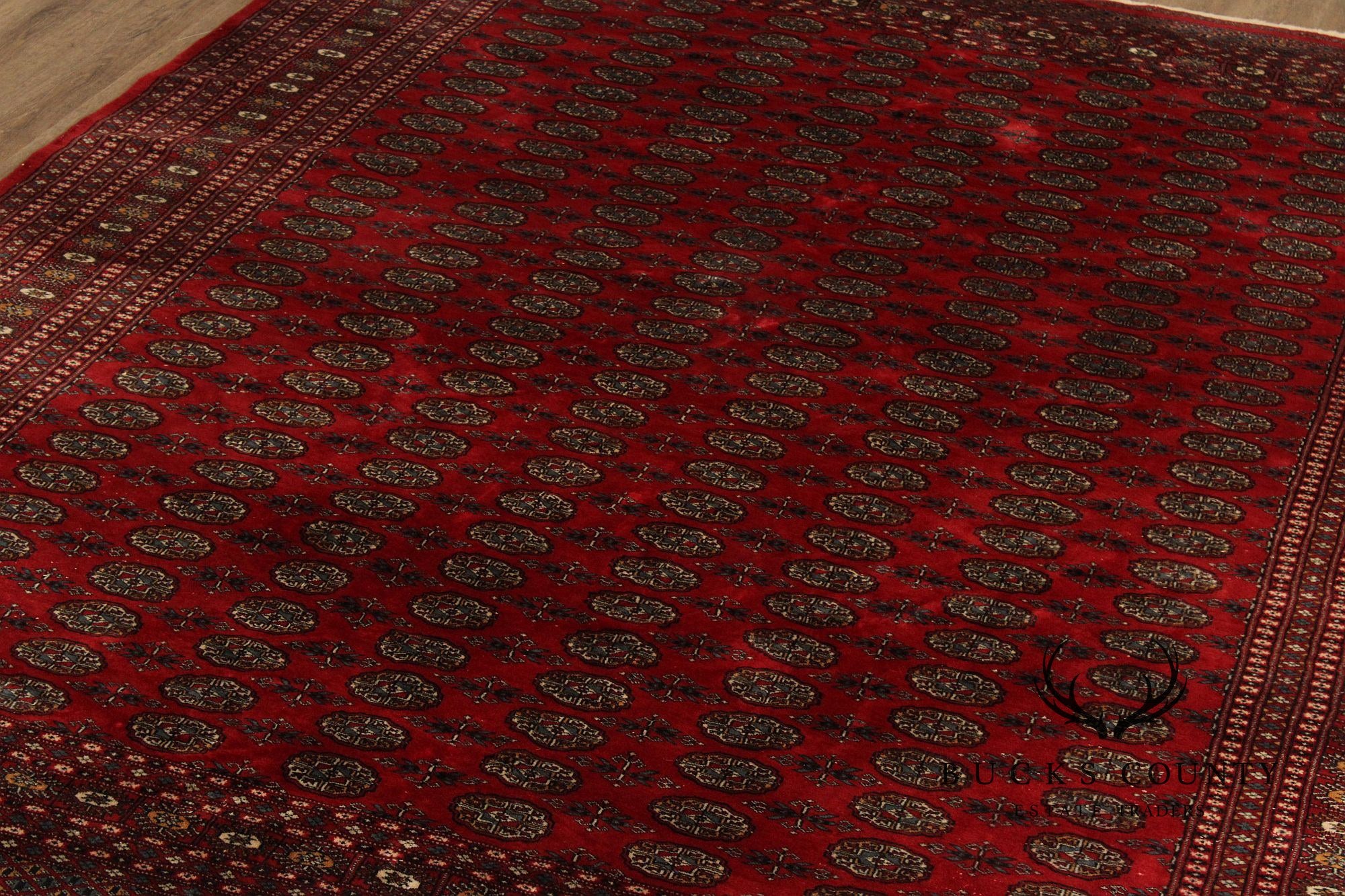 Persian Bokhara Style Red Wool Room Size Area Rug