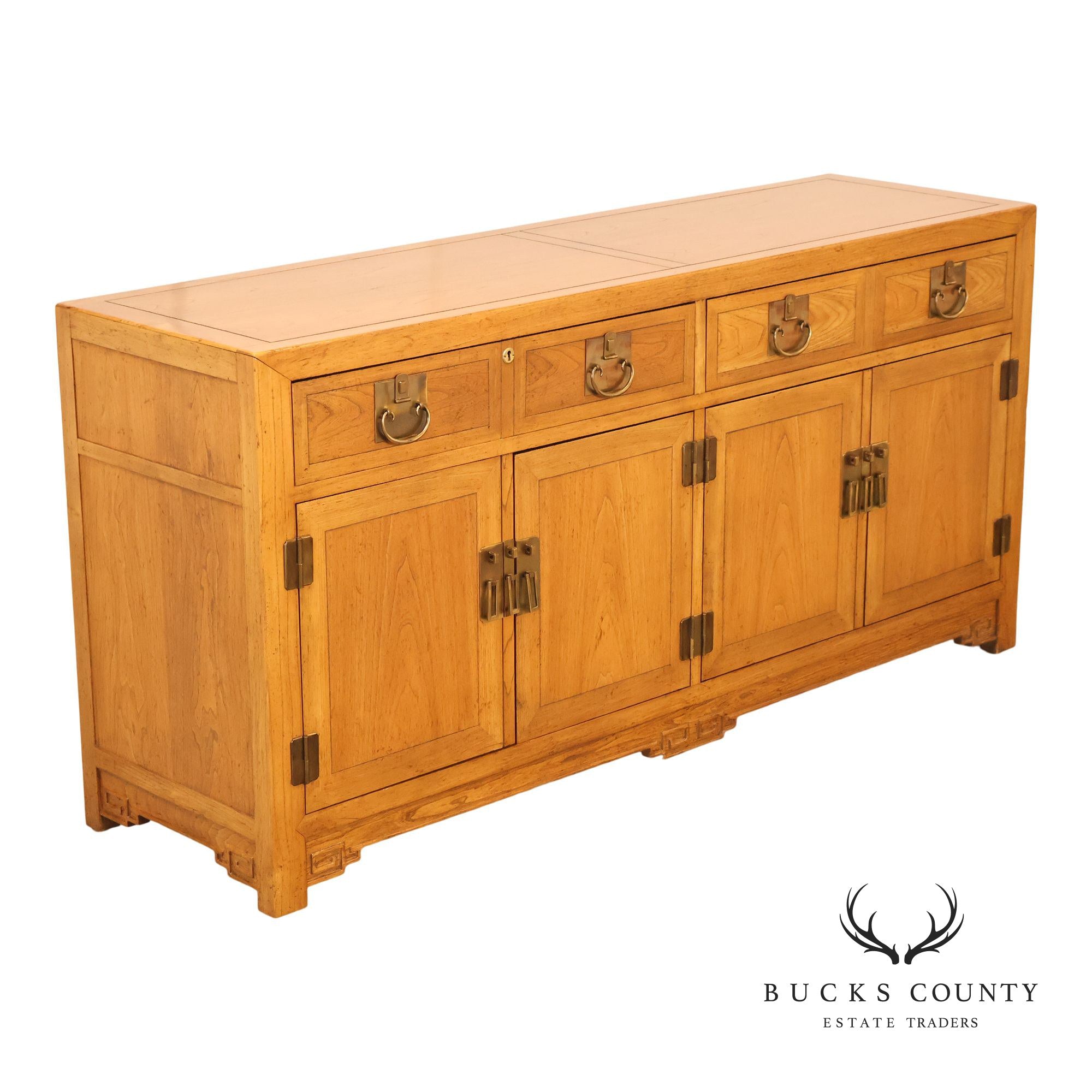 Baker Asian Style Hardwood Credenza Buffet Sideboard