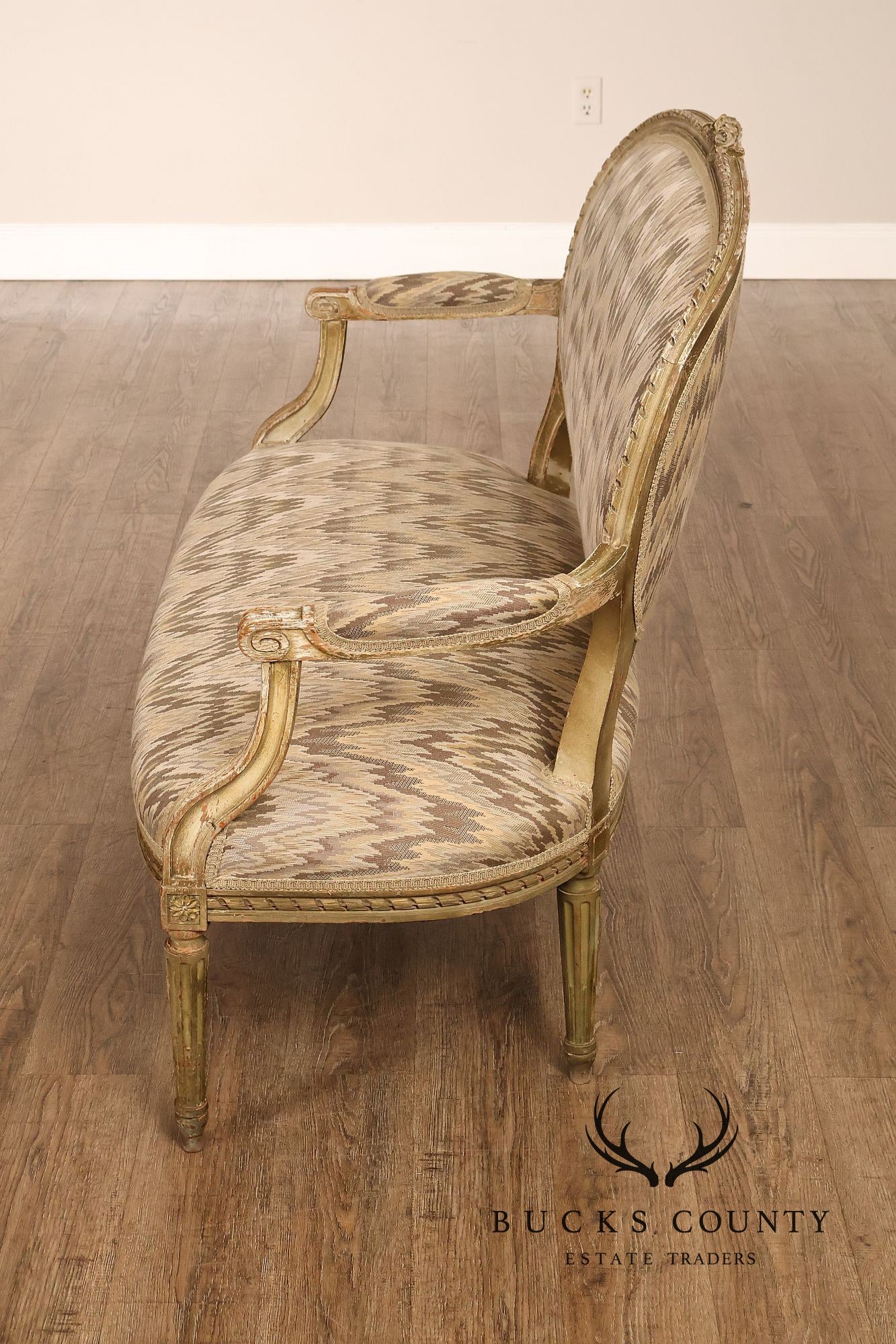 French Louis XVI Style Painted Settee