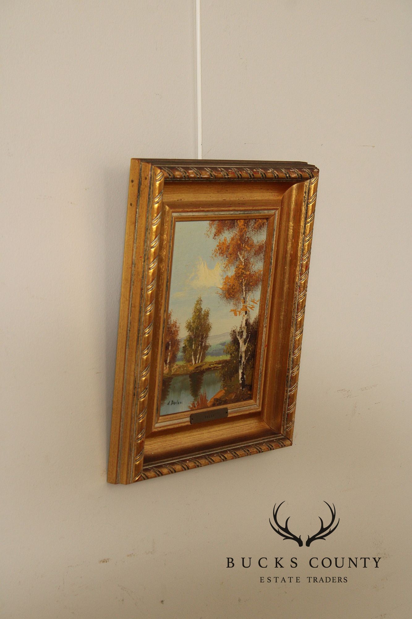 J. Dolan Landscape Oil Painting, Changing Birch Trees