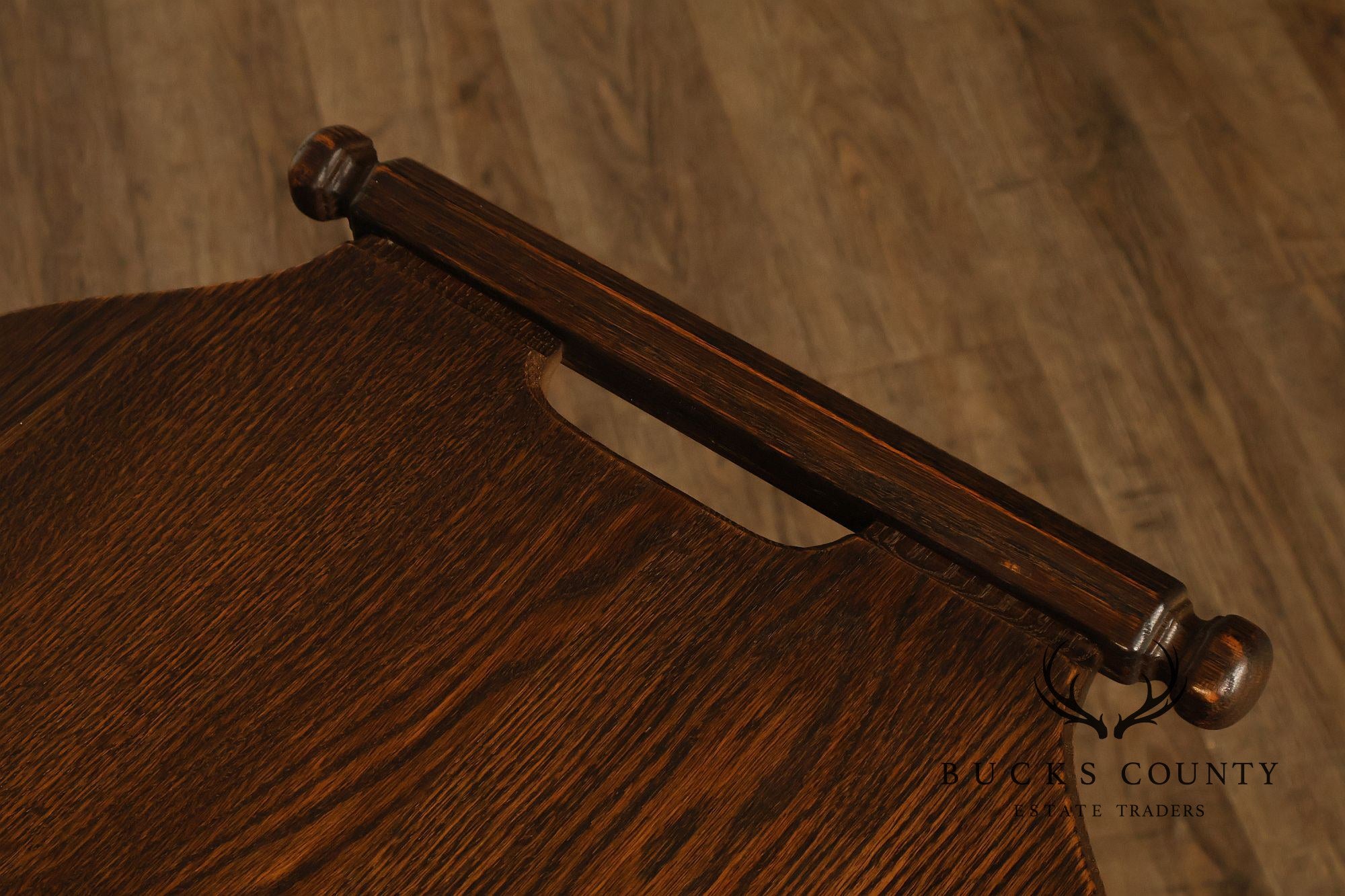 Jamestown Lounge Co. Gothic Revival Vintage Oak Drop-Leaf Server