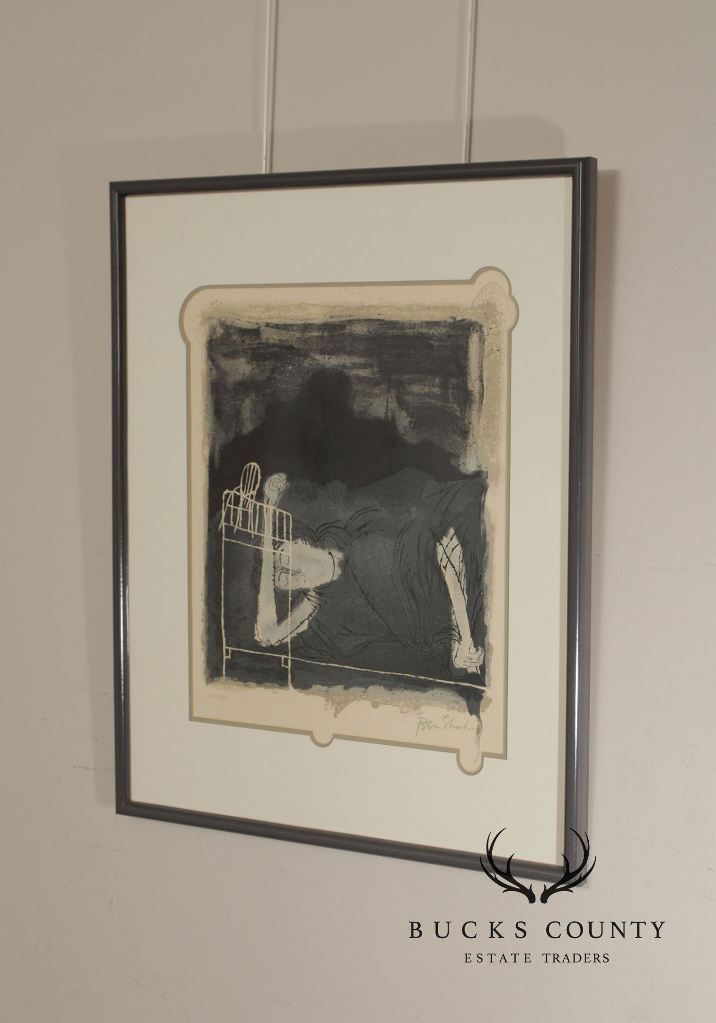 Ben Shahn Framed Lithograph, 'Screams of Women in Labor'