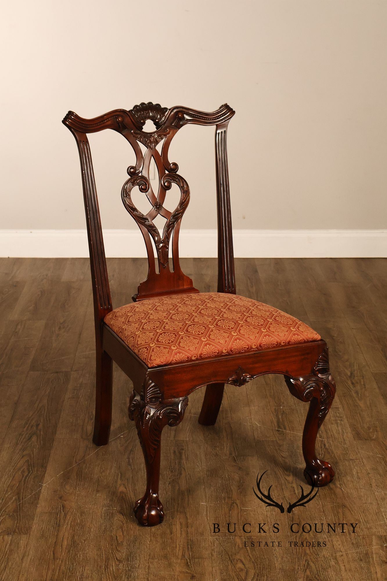 Henredon Chippendale Style Set of Six Mahogany Dining Chairs