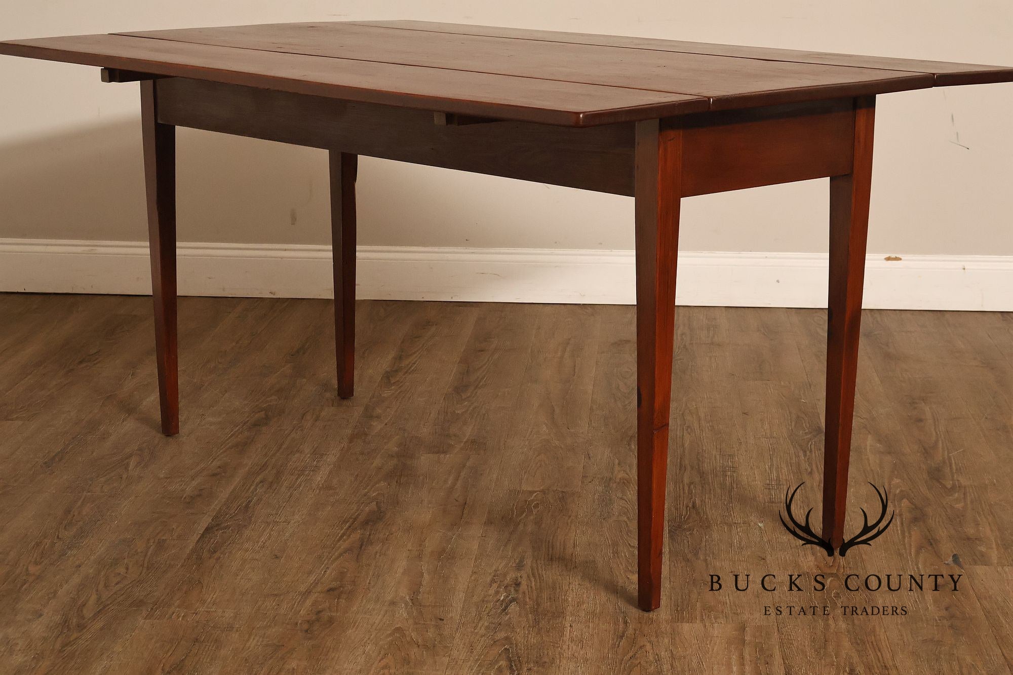 Custom Quality Farmhouse Pine Drop Leaf Harvest Dining Table