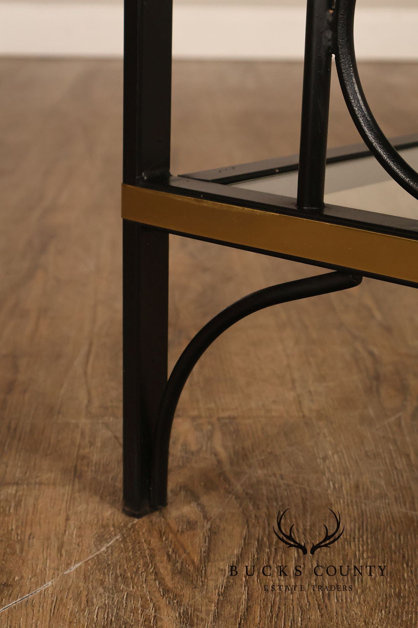 Morecraft French Country Style Wrought Iron And Glass Étagère