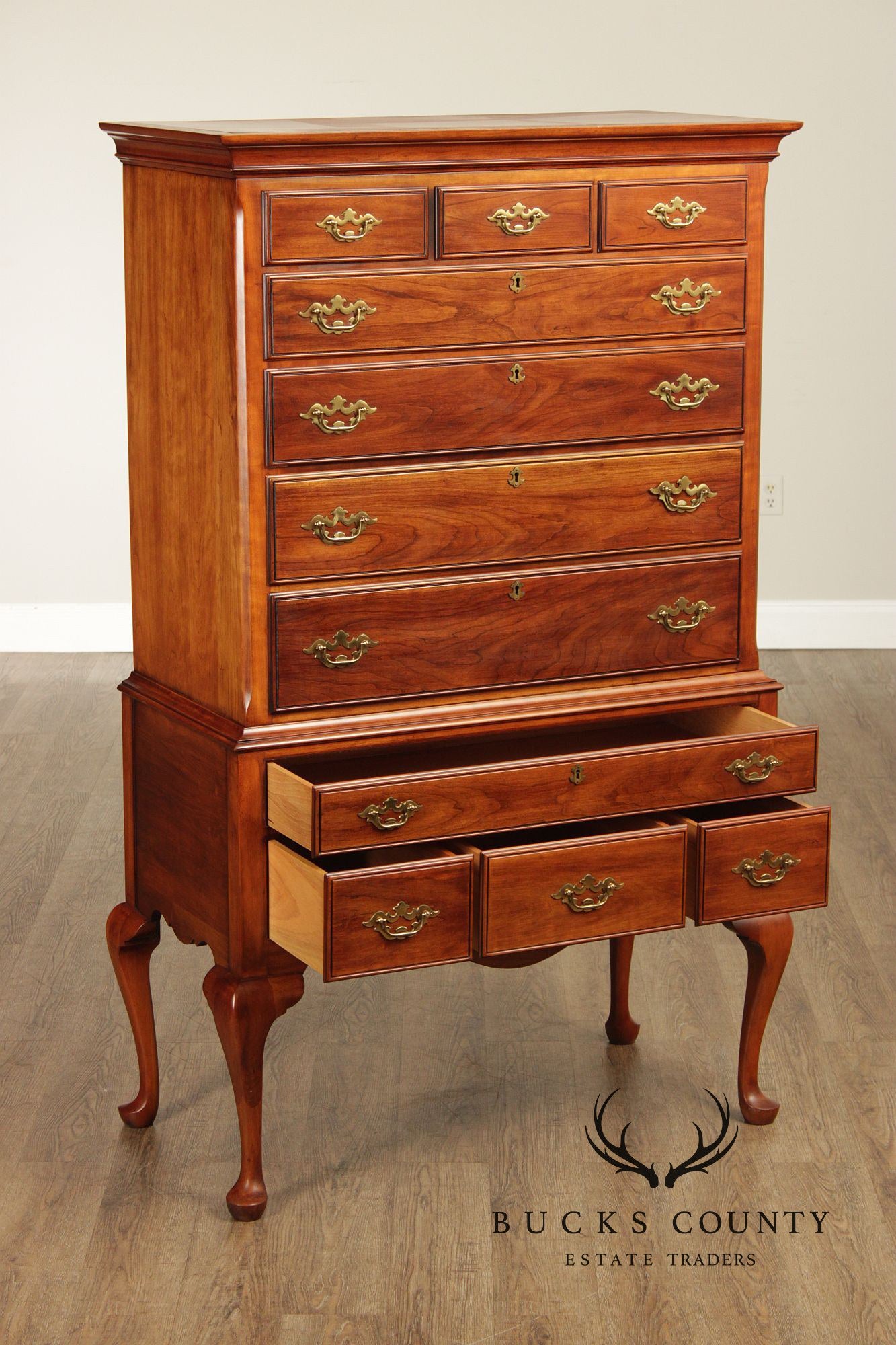 Statton Trutype Queen Anne Style Vintage Cherry Highboy