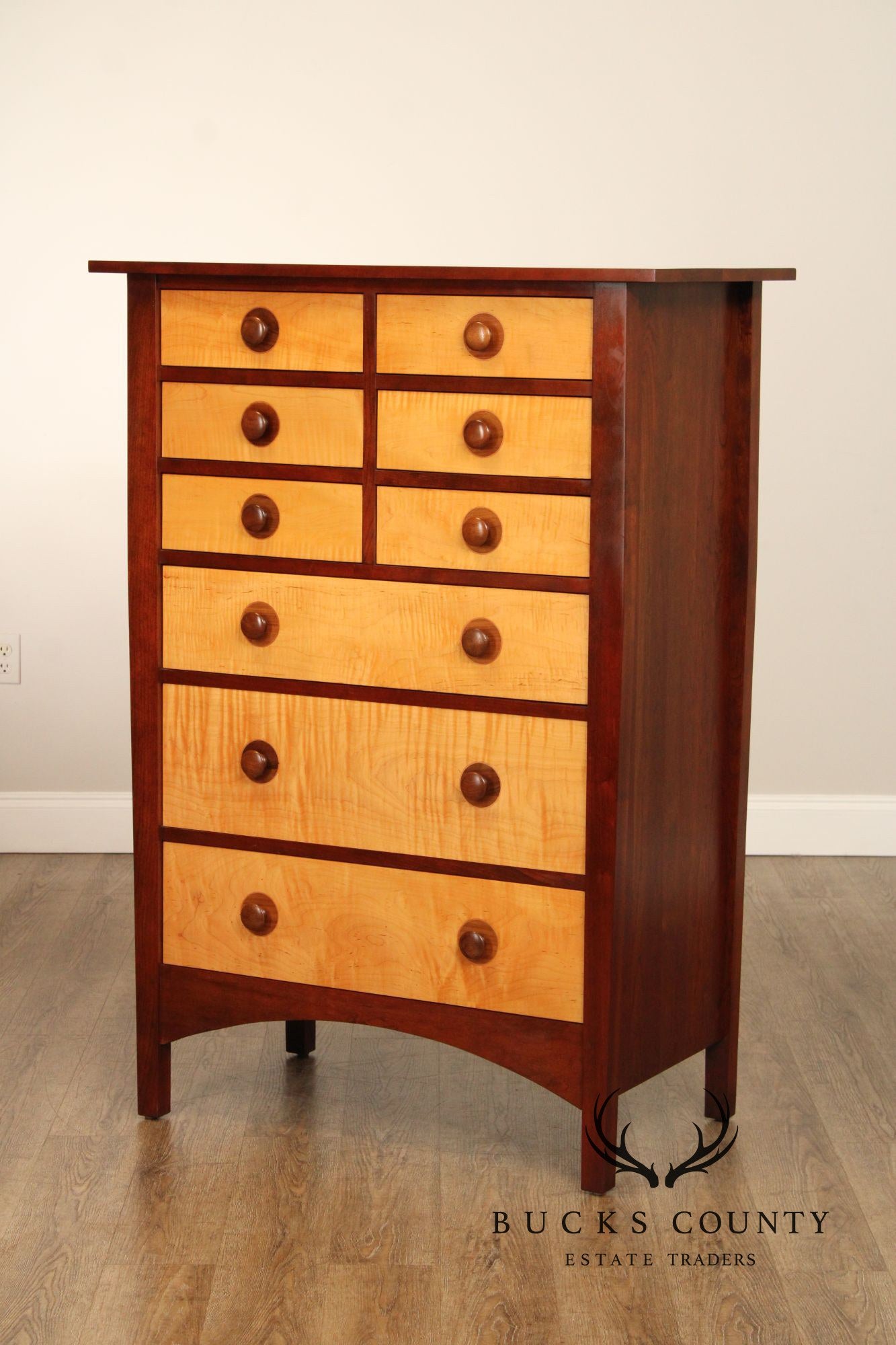 Stickley Mission Collection Harvey Ellis Cherry Nine-Drawer Chest