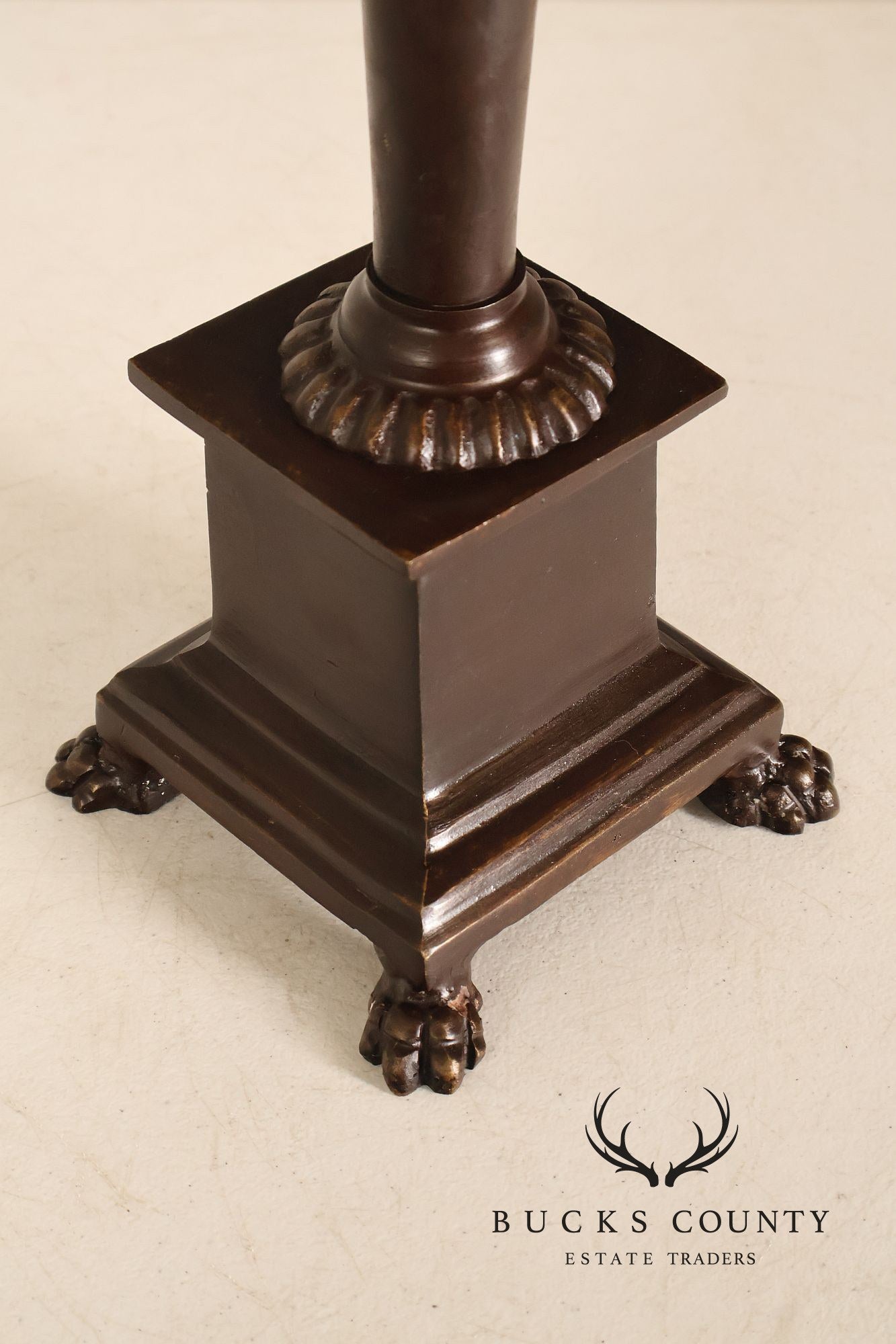 Maitland Smith Bronze Pair Of Neoclassical-Style Candlesticks