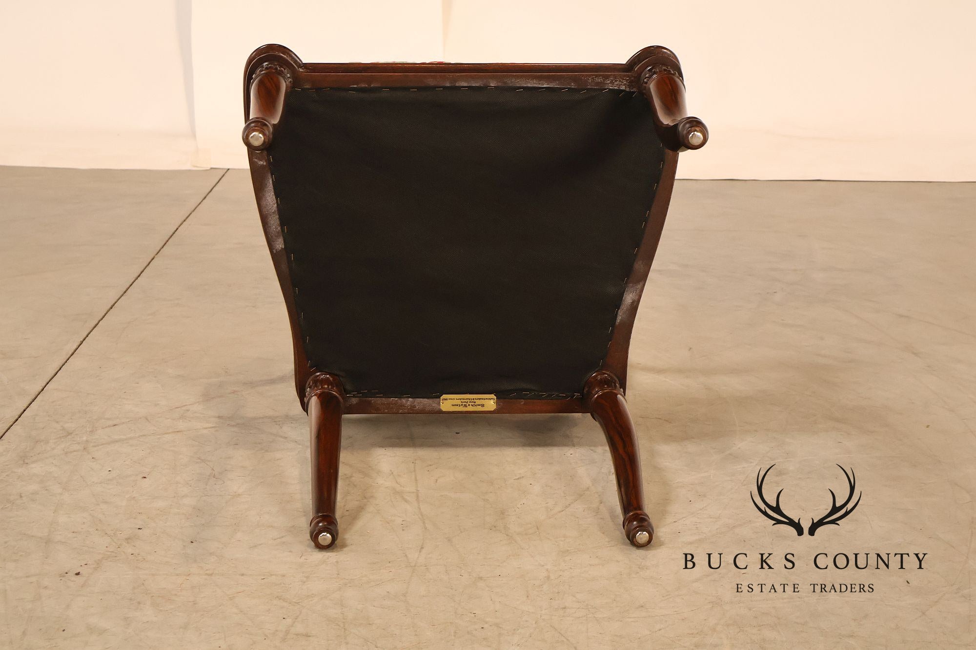 Smith & Watson Pair of Carved Mahogany Armchairs