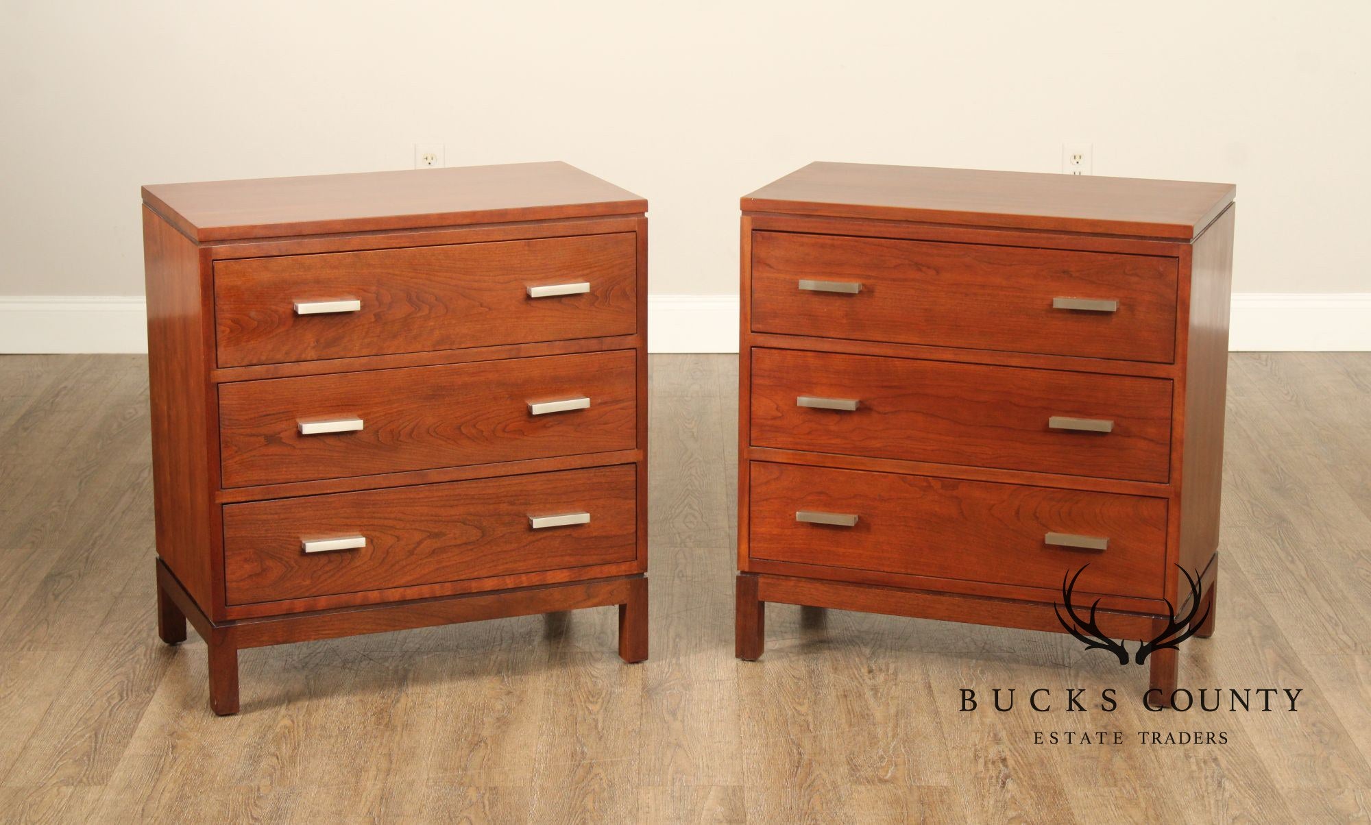 Stickley Metropolitan Collection Pair of Cherry Nightstand Chests