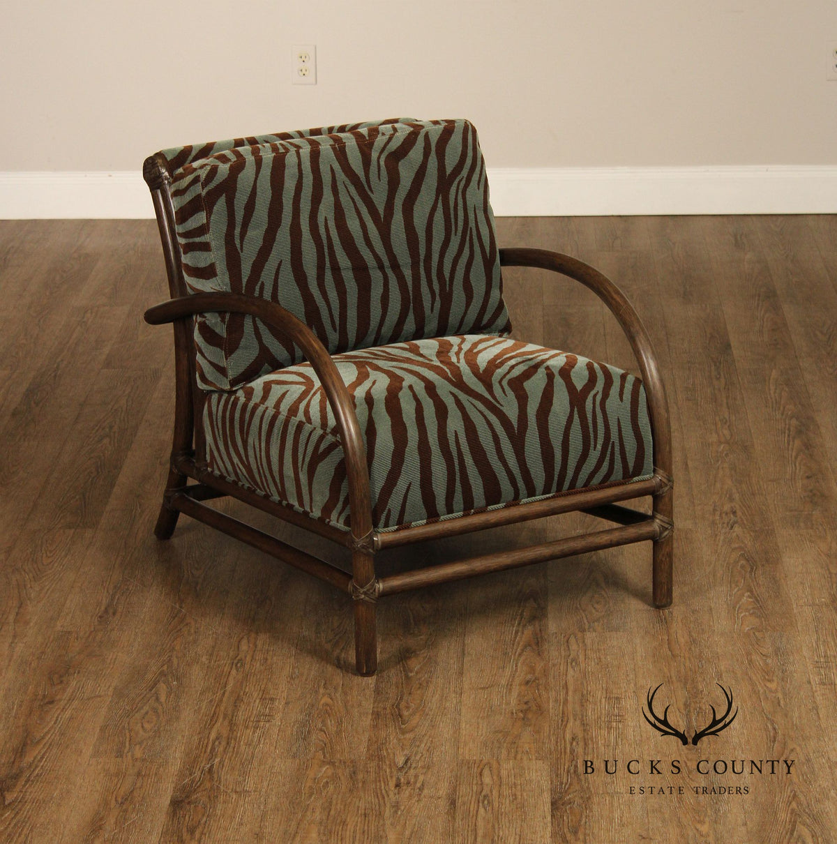 McGuire Pair of 'Toscana' Rattan Lounge Chairs